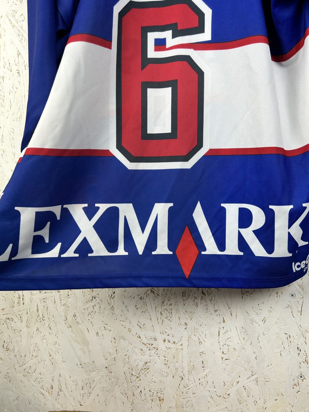 NHL ERC Ingolstadt #6 Slavetinsky 2006/07 Match Worn NHL Jersey Size US XL / EU 56 / 4 - 8 Thumbnail