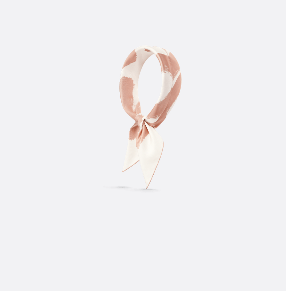 Dior o1w1db10625 Size : OS / Square Scarf in White/Light Brown Size ONE SIZE - 1 Thumbnail