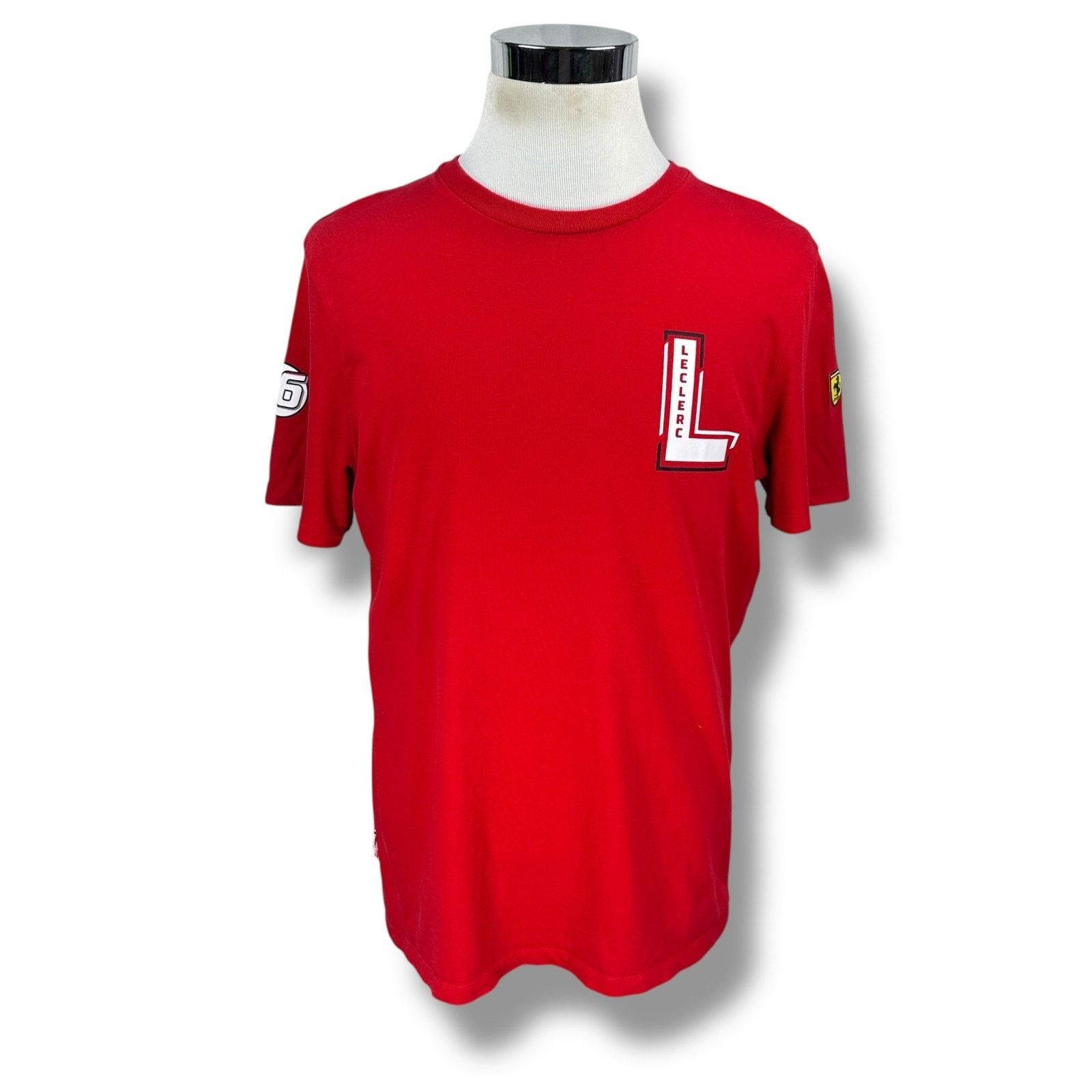Ferrari Stichd Scuderia Race Team Charles #16 T-Shirt Mens Large Red Size US L / EU 52-54 / 3 - 1 Thumbnail