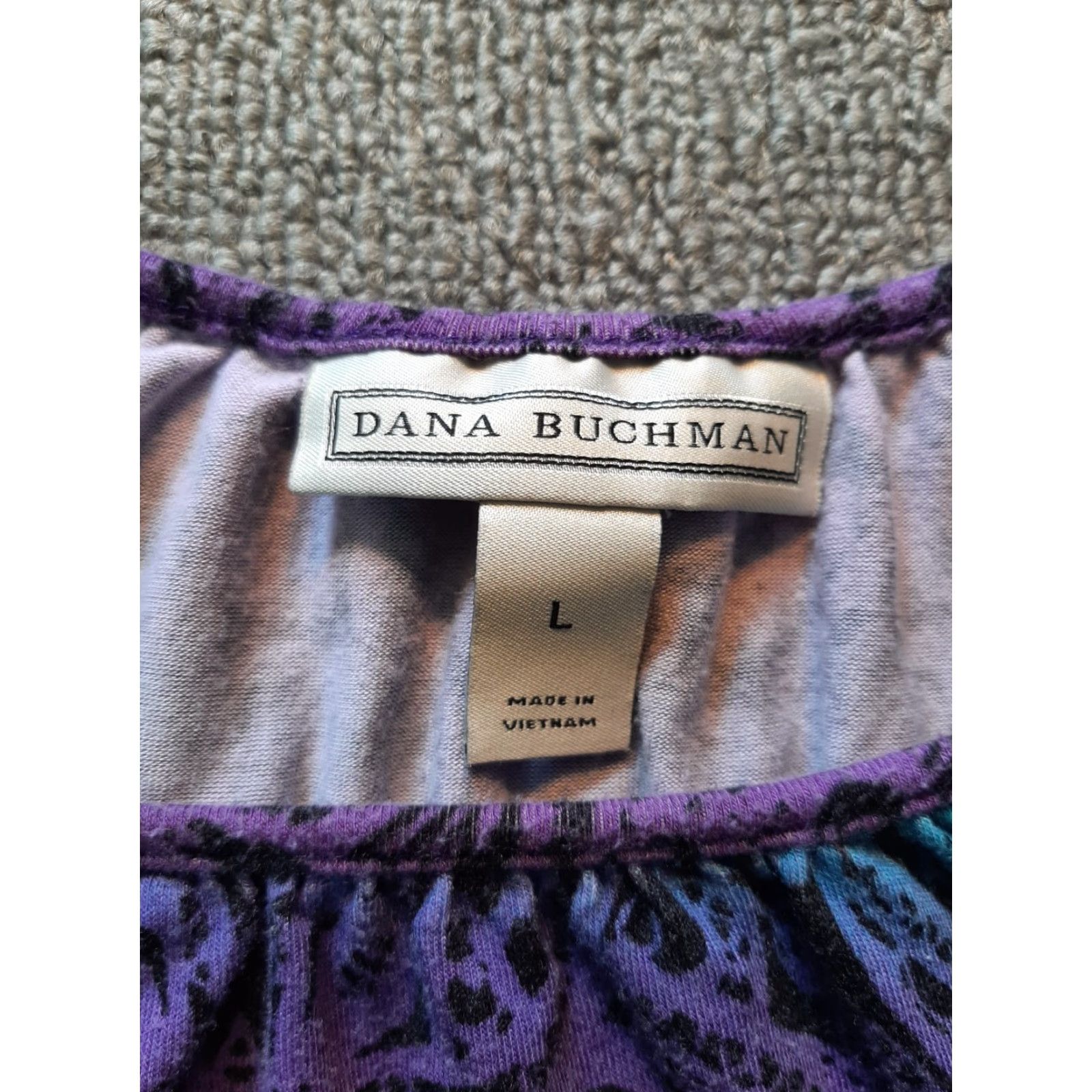 Vintage Dana Buchman Blouse Womens 2XL Long Sleeve Purple Lifts? Size XXL / US 16-18 / IT 52-54 - 3 Thumbnail