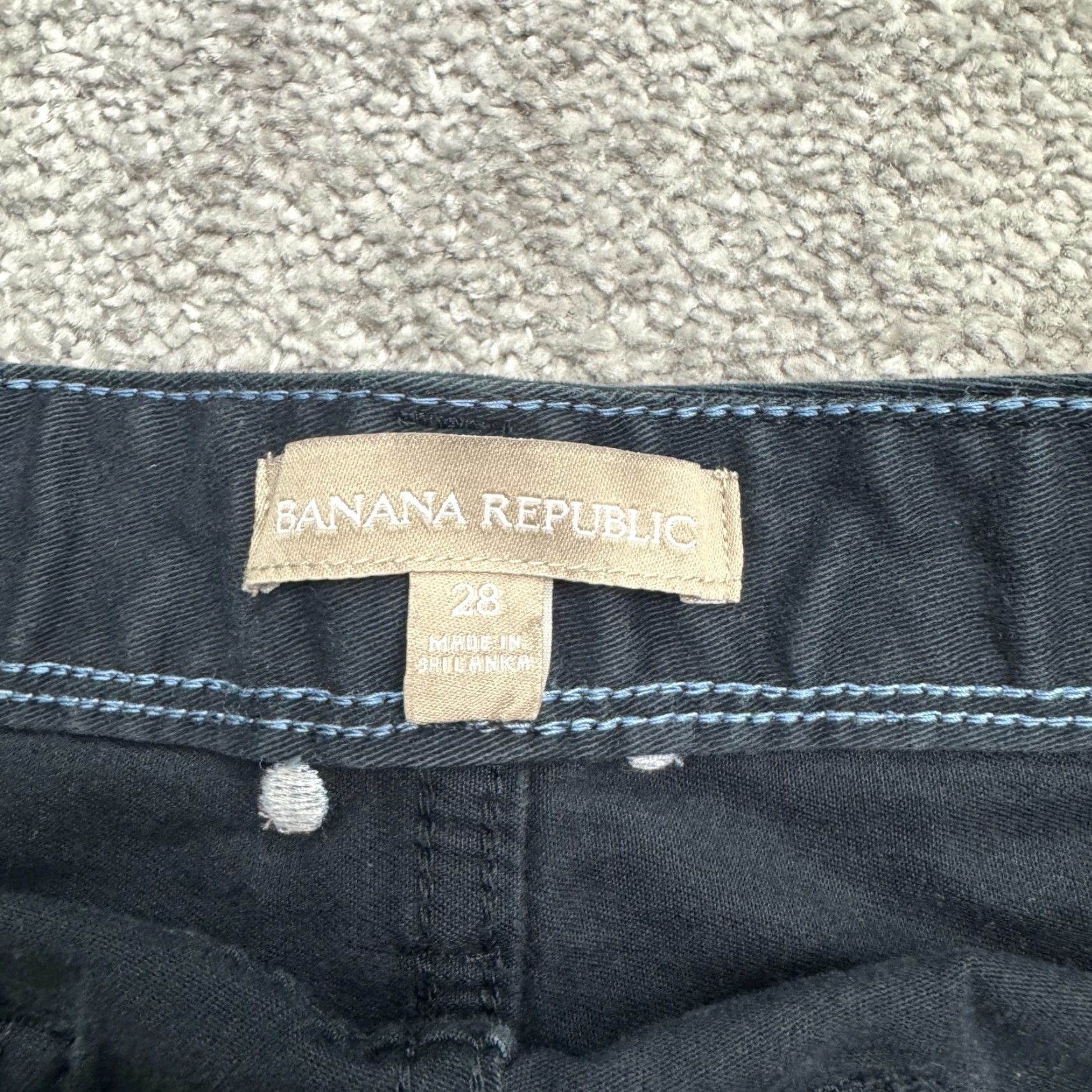 Banana Republic VINTAGE Banana Republic Hailey Polka Dot Skinny Ankle Pants Womens 28 Navy Blue Casual Size 28" / US 6 / IT 42 - 5 Thumbnail
