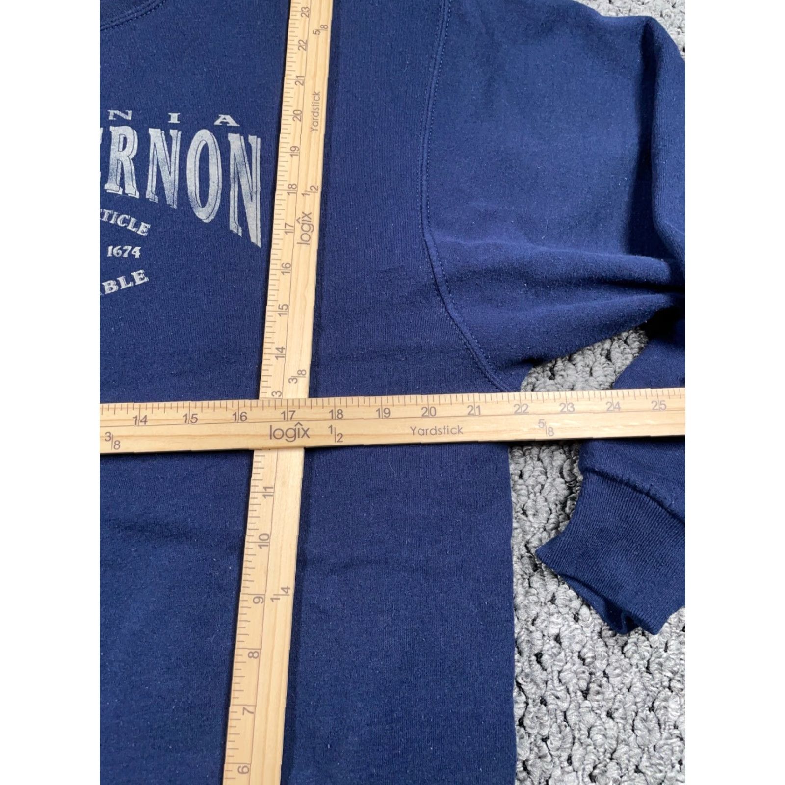 Fruit Of The Loom Fruit of the Loom Sweatshirt Adult Large Dark Blue Crewneck Midweight City Retro Size US L / EU 52-54 / 3 - 5 Thumbnail