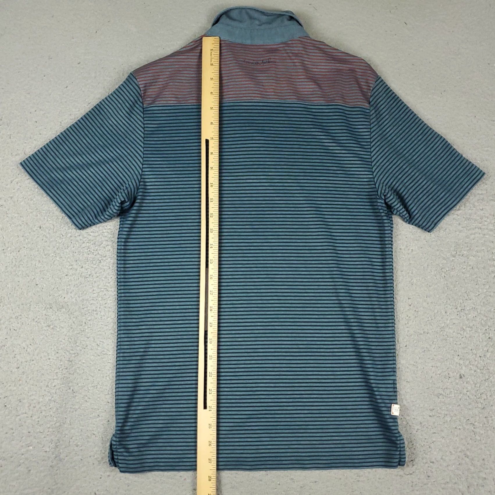 TravisMathew Travis Mathew Polo Shirt Mens Size Small Blue Striped Golf Casual Short Sleeve Shirt Size US S / EU 44-46 / 1 - 4 Thumbnail