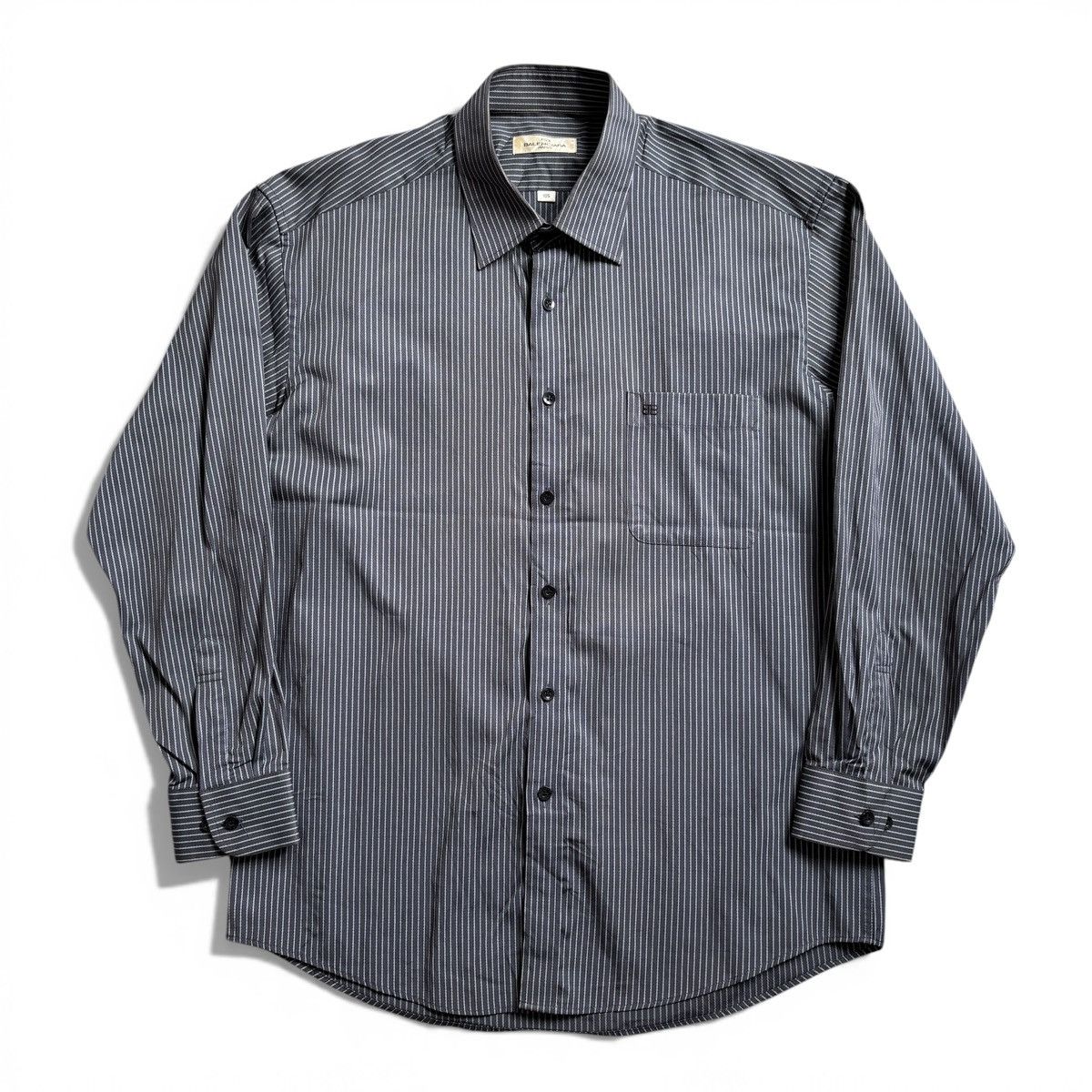 Balenciaga Vintage Balenciaga stripe button up shirts Size US XL / EU 56 / 4 - 1 Thumbnail