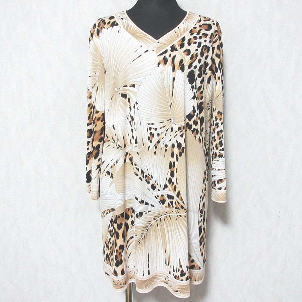 Other Leonard Leonard Fashion Leopard Stretch Top Textile Tops 0179205 DUTY FREE for USA Size ONE SIZE - 1 Thumbnail
