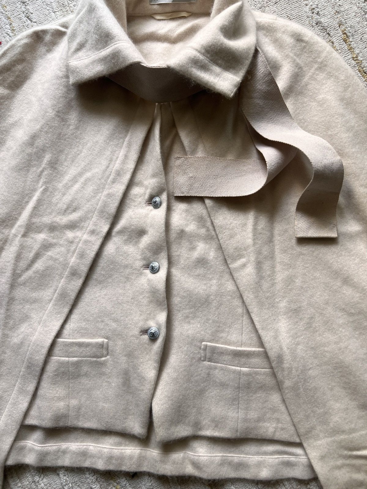 Issey Miyake Issey Miyake Archive Wool Vest Cape/Jacket Size US M / EU 48-50 / 2 - 2 Thumbnail