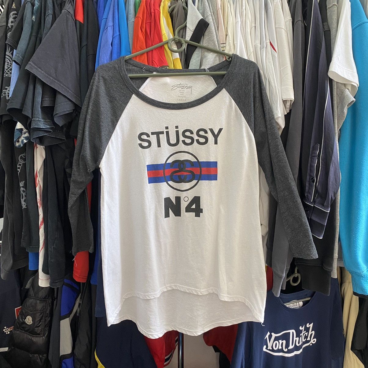 Stussy Vintage Stussy Big Logo 3/4 Women’s Longsleeve Size L / US 10 / IT 46 - 1 Thumbnail