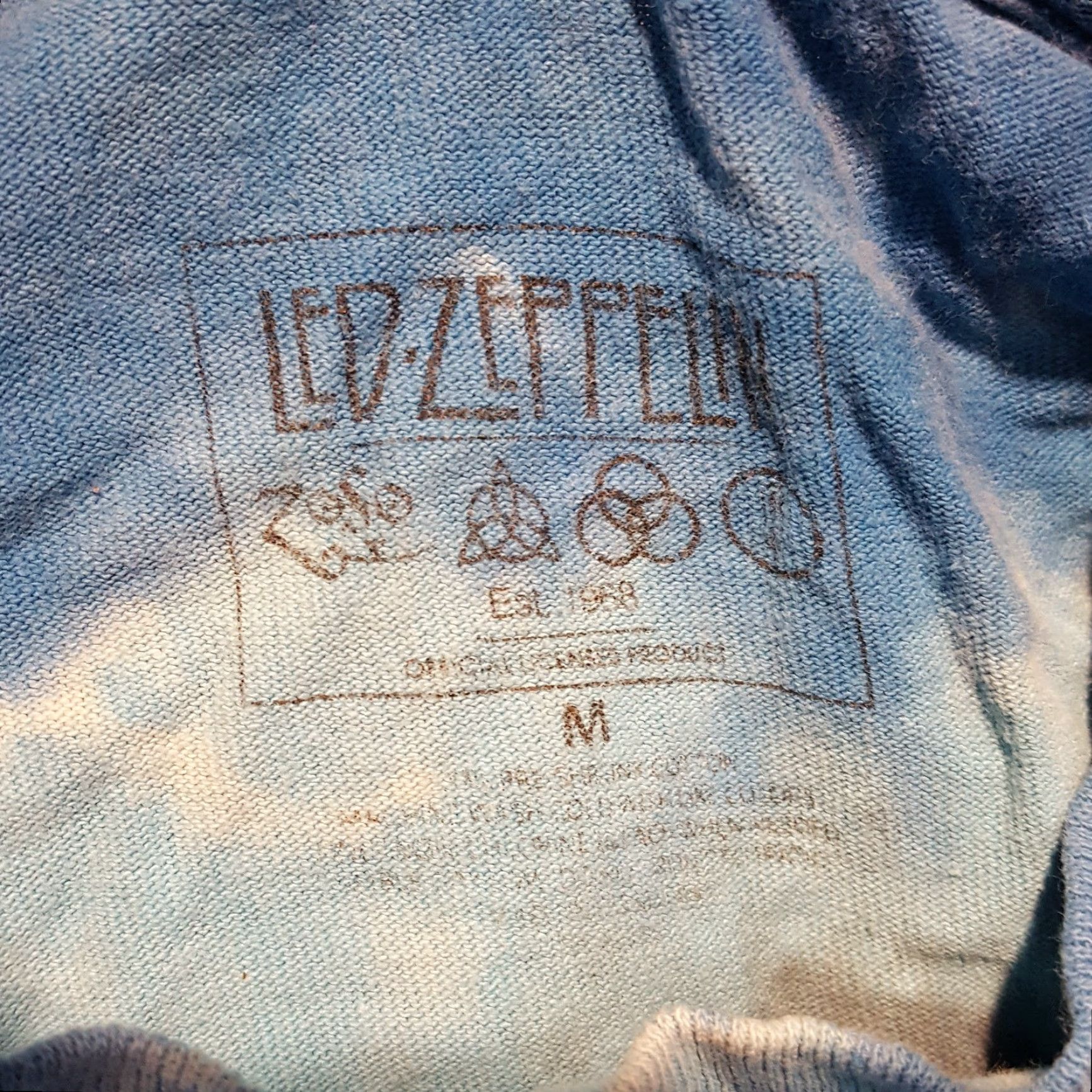 Etro VINTAGE Tie-Dye Led Zeppelin US Tour Men's Size M Retro Band Rock Graphic T Shirt Size US M / EU 48-50 / 2 - 5 Thumbnail