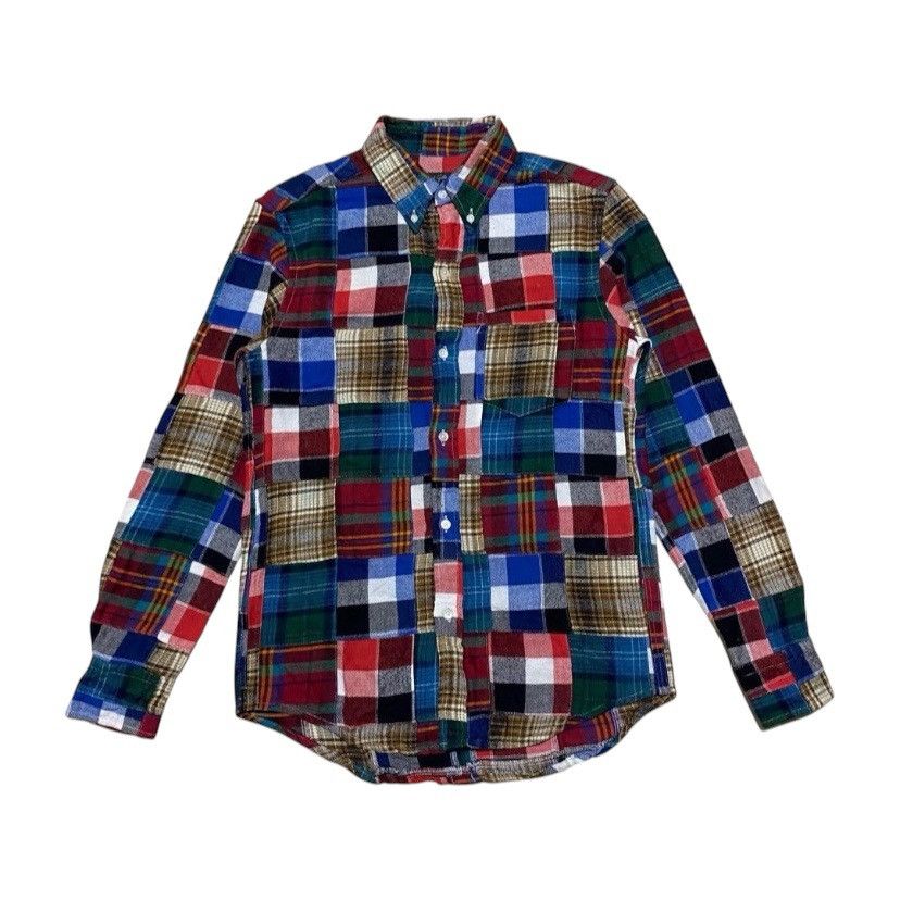 International Gallery By BEAMS Patchwork Flannel Shirt