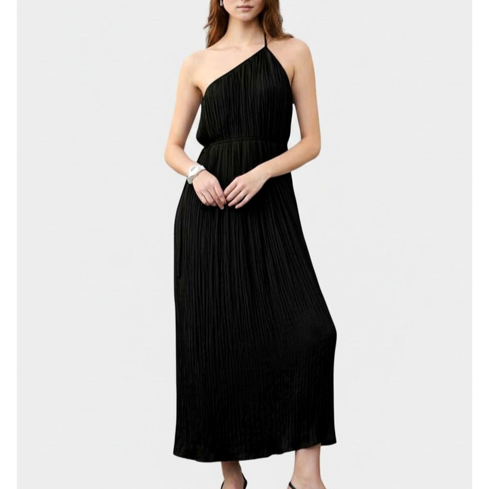 Banana Republic BANANA REPUBLIC One Shoulder Pleated Maxi Dress Size S $160 Size S / US 4 / IT 40 - 1 Thumbnail