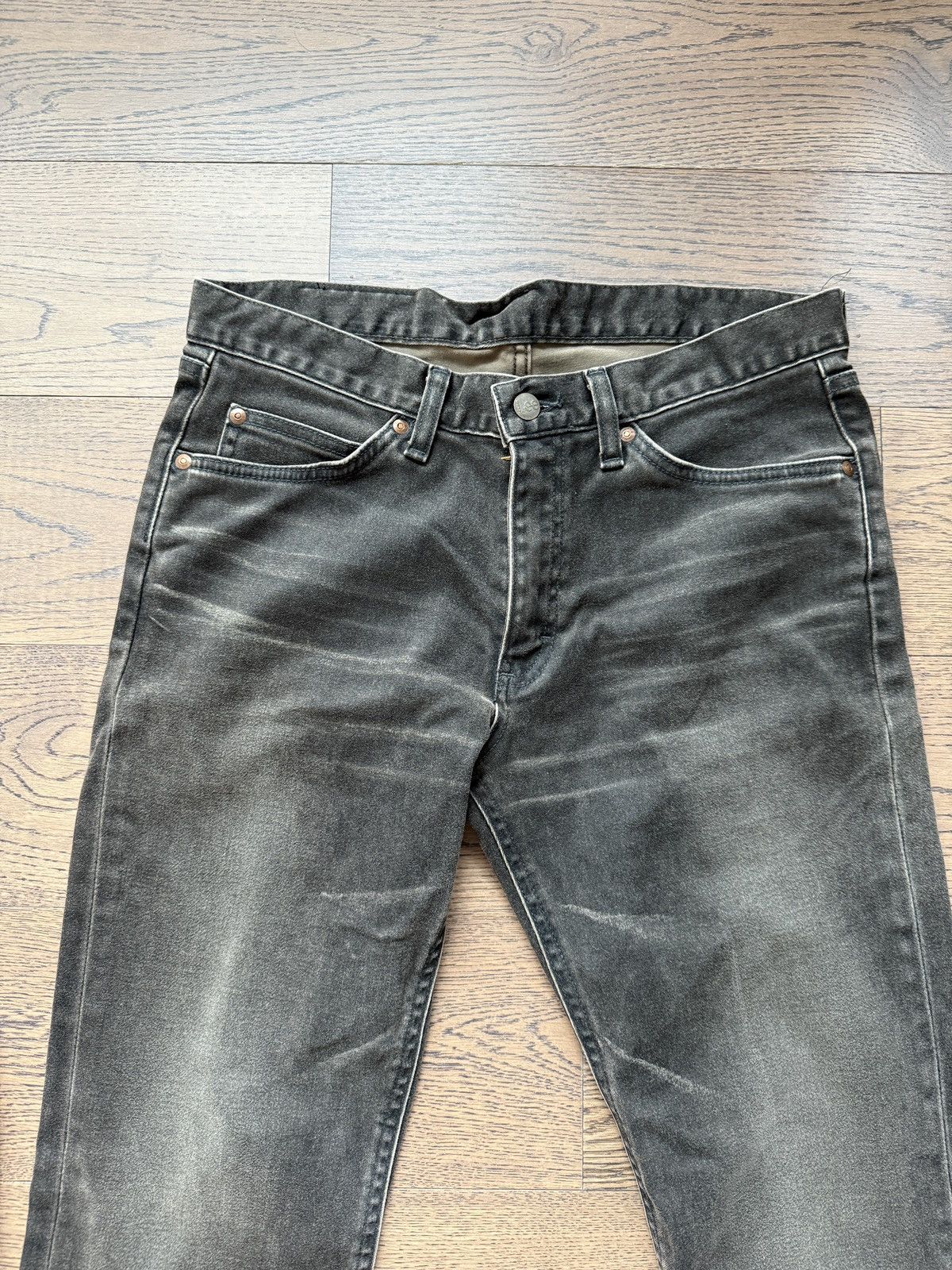 Lee Lee Japan Made Men Vintage Treatment Black Bell Bottom Jeans Size US 31 - 5 Thumbnail