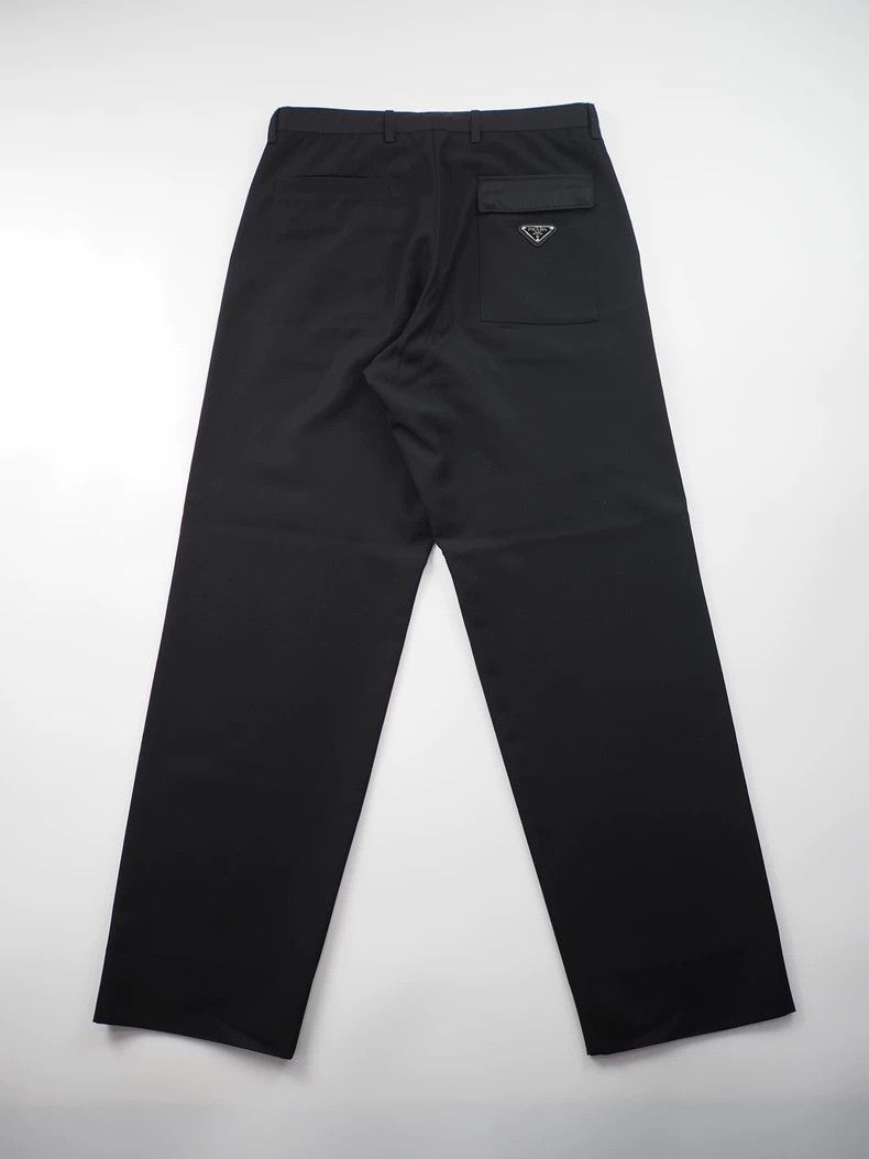 Prada Prada Black Wool Straight Leg Trousers- DMC Size US 31 - 1 Thumbnail