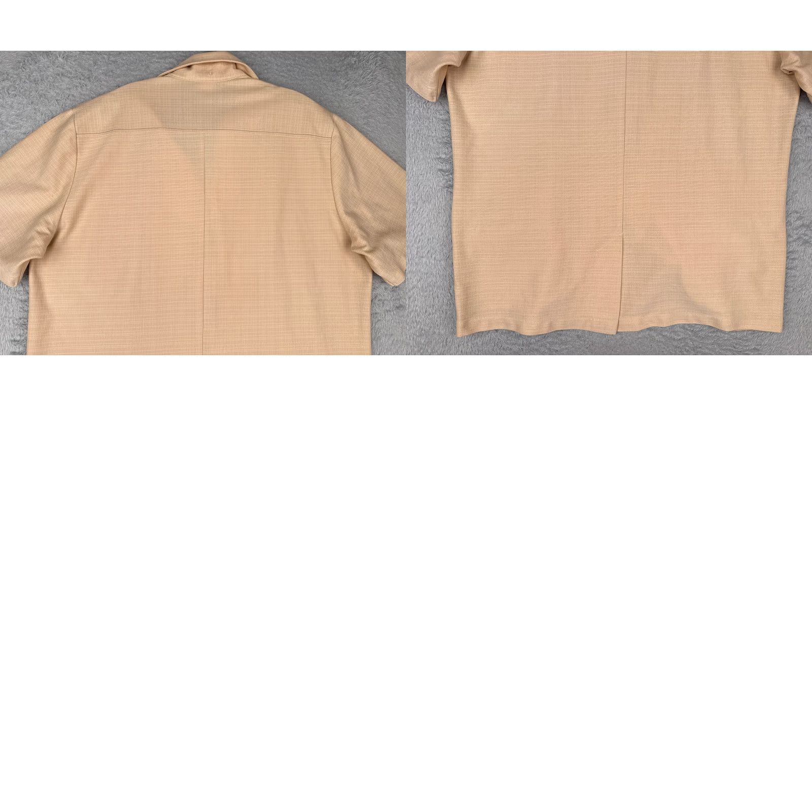Vintage VINTAGE Mela Shirt Men Beige Short Sleeve Button-Up 3 Pocket Polyester Blend Aloha Beach Vacation XL Mens Size US XL / EU 56 / 4 - 8 Thumbnail