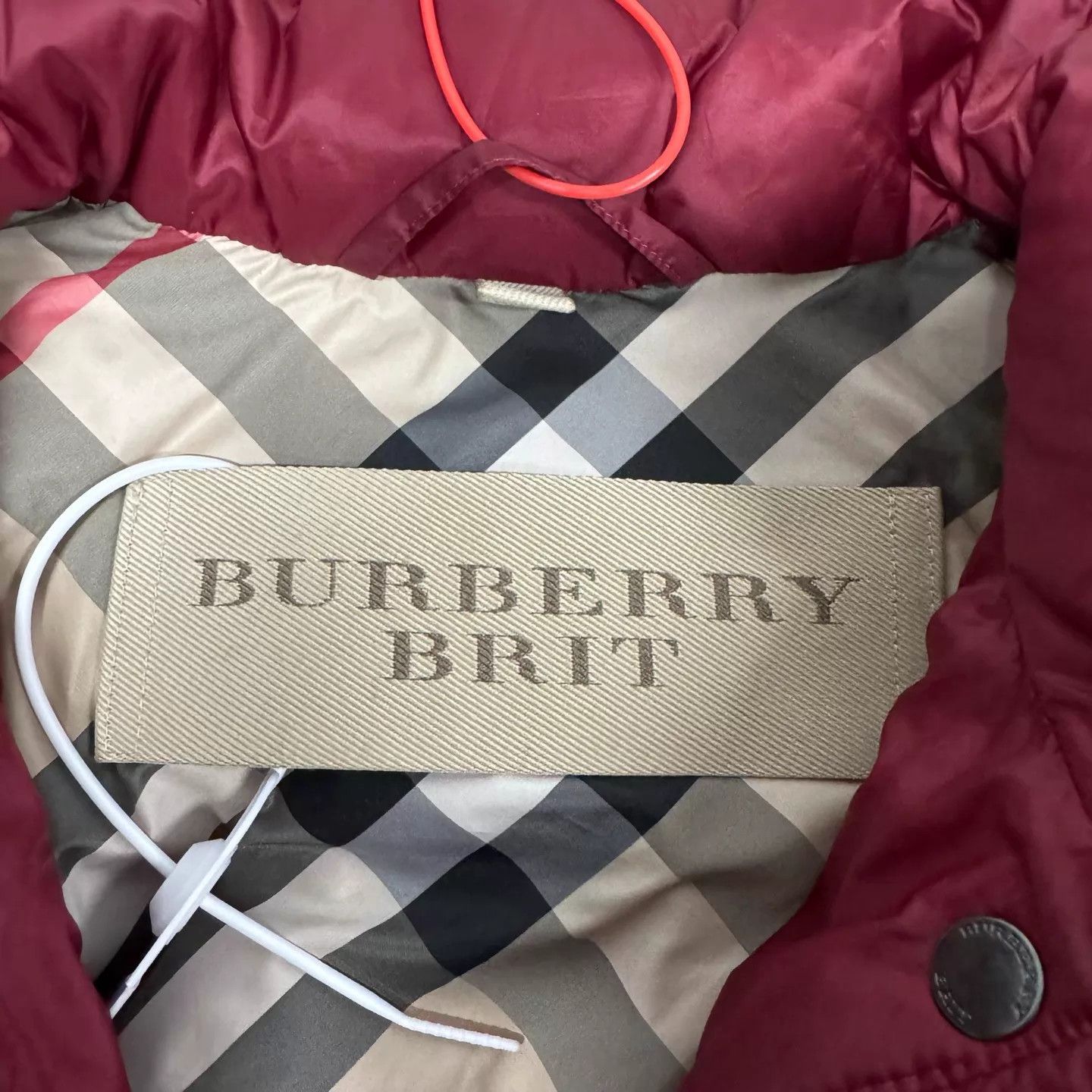 Burberry Burberry Wine Red waist-stand-collar down jacket S 99new Size S / US 4 / IT 40 - 5 Thumbnail