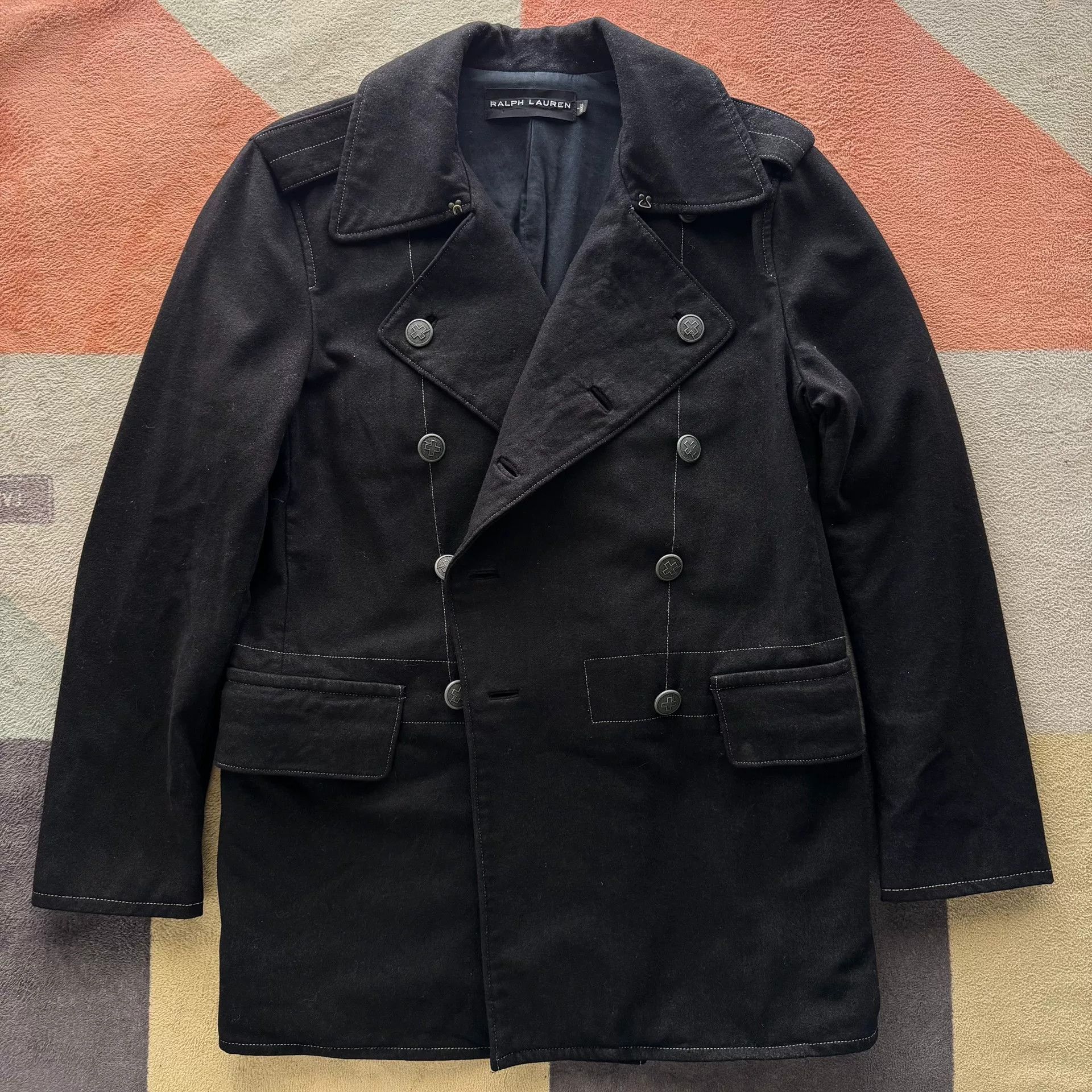 Ralph Lauren Black Label Ralph Lauren Black Label Wool Double-Breasted Coat Size US S / EU 44-46 / 1 - 1 Thumbnail