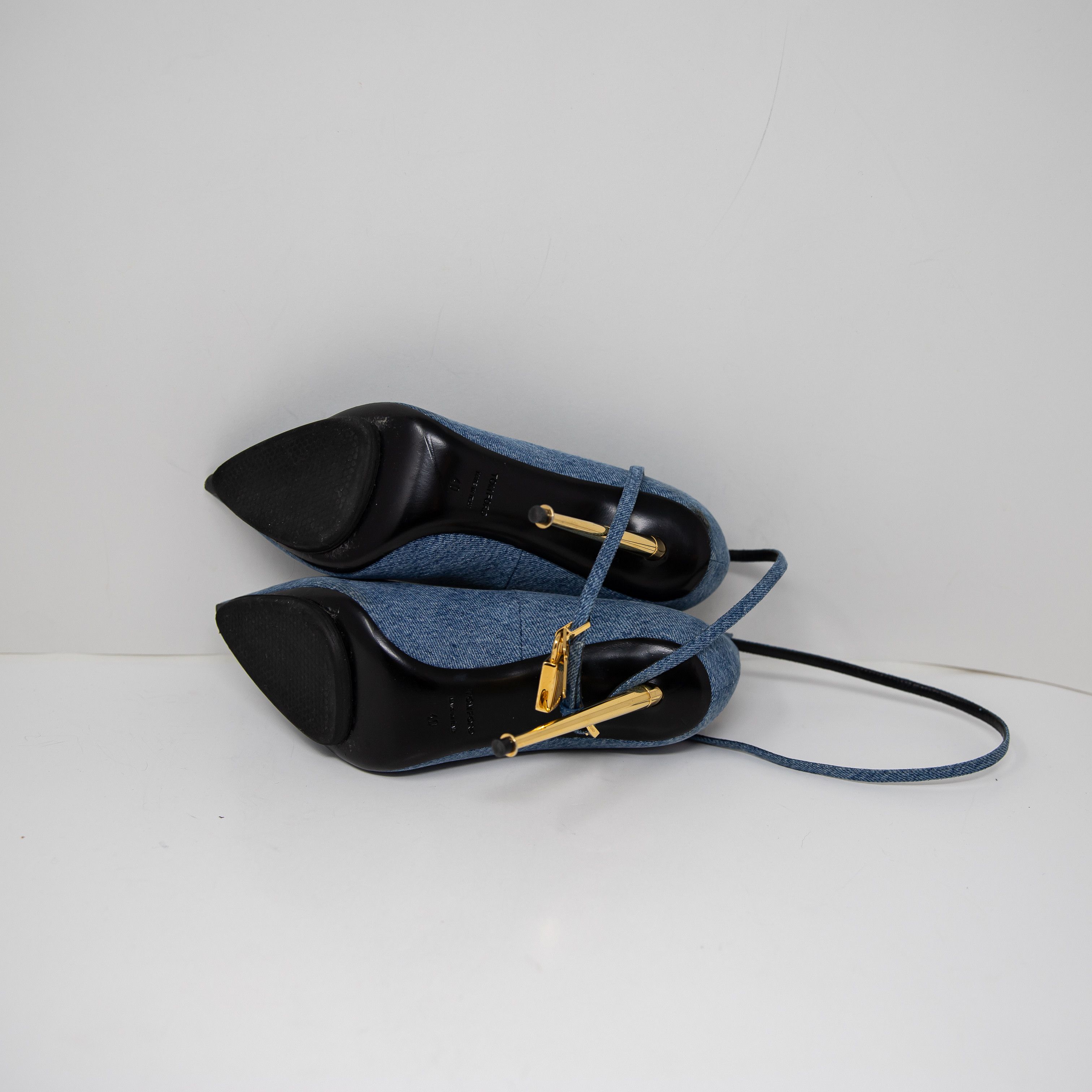 Tom Ford Tom Ford 105mm Denim Jean Padlock Ankle Size US 10 / IT 40 - 4 Thumbnail