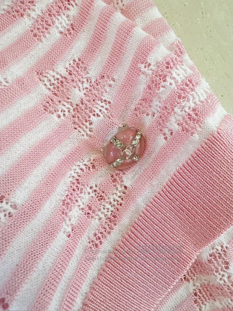 Chanel Chanel 24C Early Spring Vacation Pink and White Striped Ho Size XS / US 0-2 / IT 36-38 - 6 Thumbnail