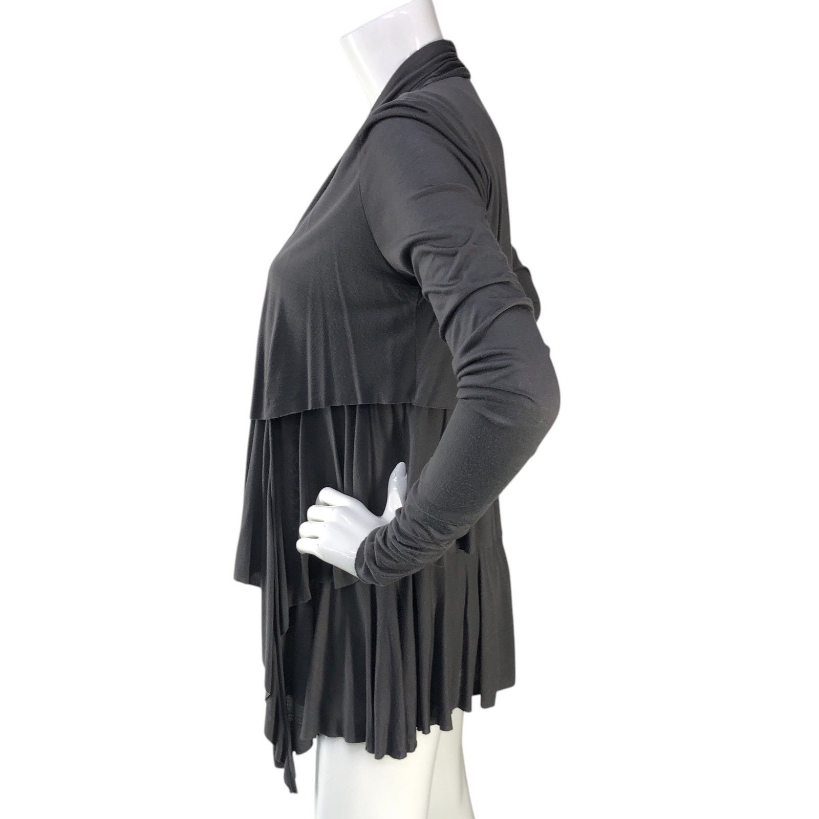Bailey 44 Bailey 44 Size S Cardigan Open Tiered Ruffle Gray USA MADE Size S / US 4 / IT 40 - 5 Thumbnail