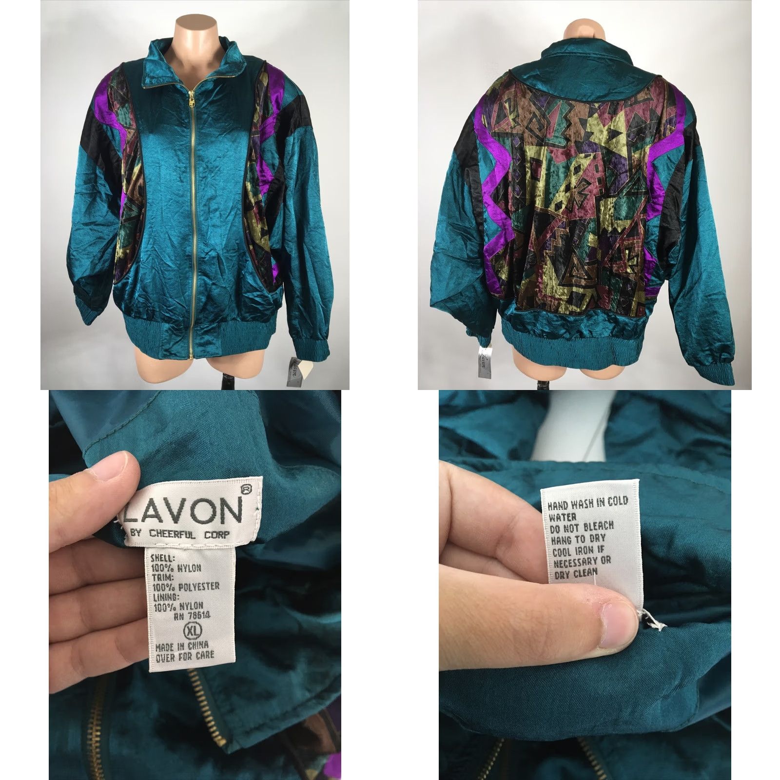 Vintage Vintage Lavon Womens Tracksuit 2 Piece Jacket & Pants XL Satin Velvet NWT NEW 80s Size 40" / US 18 - 8 Thumbnail