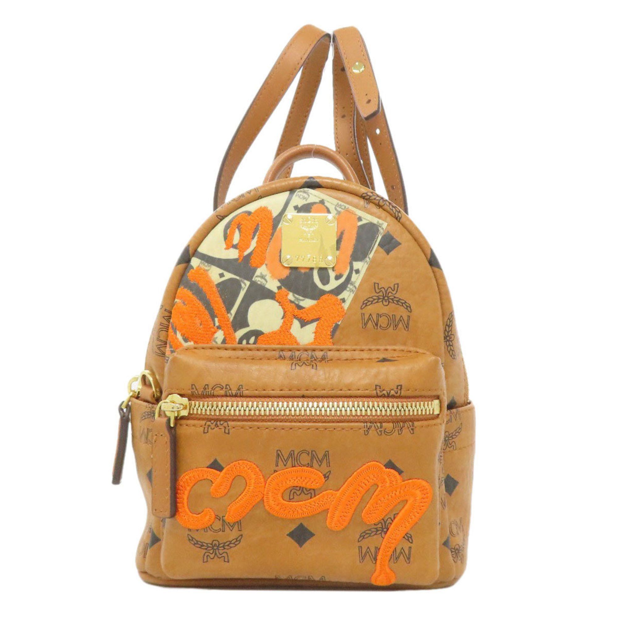New MCM Dietrich Laurel Visetos Handbag Backpack MCM Red White Dietrich Laurel Monogram Medium Visetos  main image 2