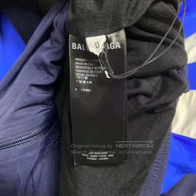 Balenciaga Balenciaga White Blue Stitch Logo Jacket. Size US S / EU 44-46 / 1 - 3 Thumbnail