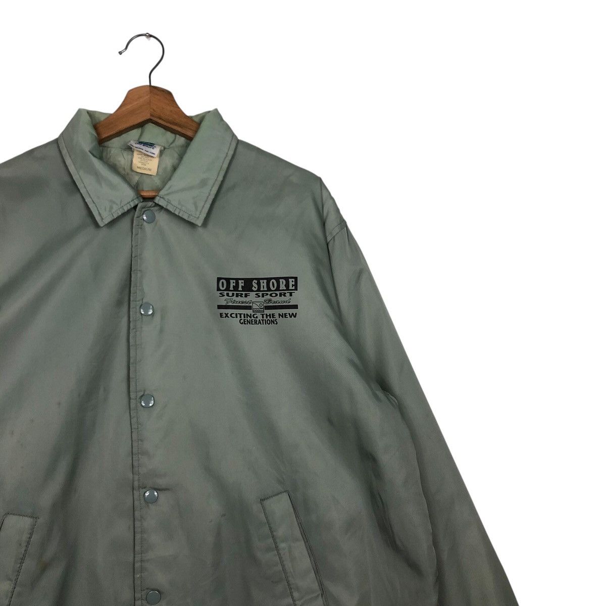 Japanese Brand × Vintage 📌Vintage Snap Button Jacket Off Shore Surf Style Big Logo Size US M / EU 48-50 / 2 - 7 Thumbnail