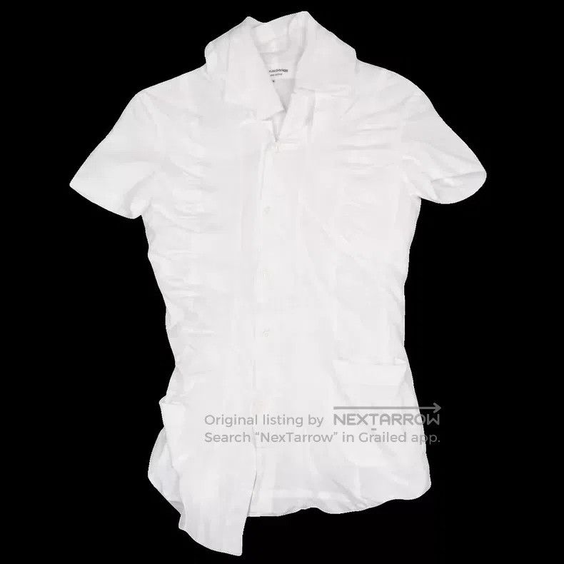 Junya Watanabe JUNYA WATANABE Asymmetrical Neckline Short Sleeve Shirt Size S / US 4 / IT 40 - 2 Thumbnail