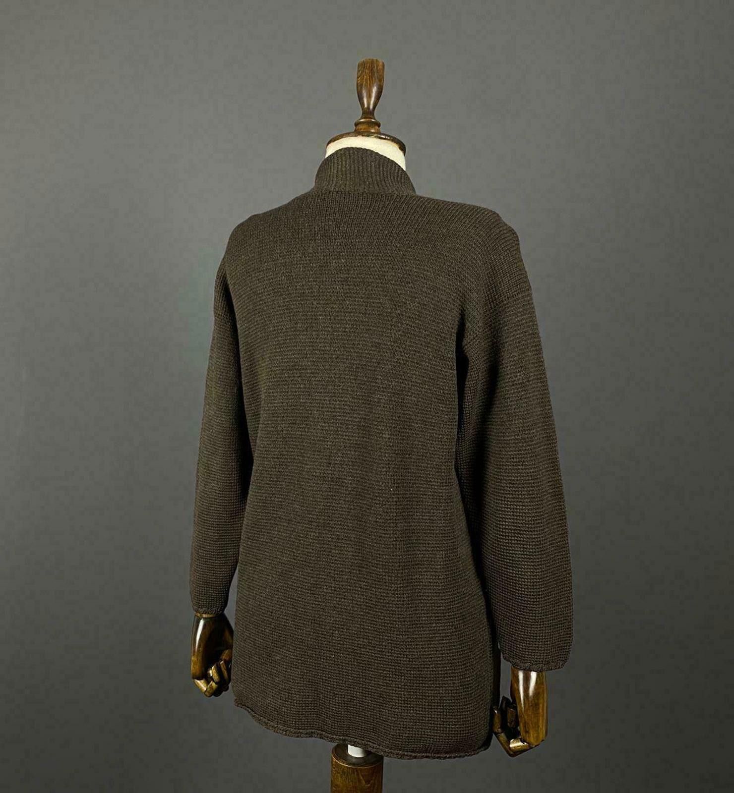 Zanone Ladies Zanone Brown Wool Knited Cardigan Sweater Size 44 Size M / US 6-8 / IT 42-44 - 4 Thumbnail