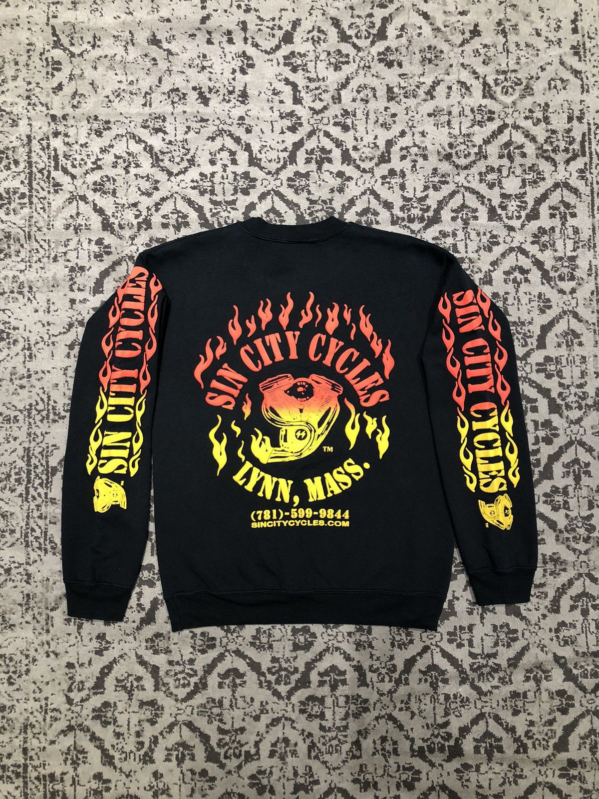 Gildan Y2K Sin City Cycles Lynn Massachusetts Size US M / EU 48-50 / 2 - 2 Thumbnail