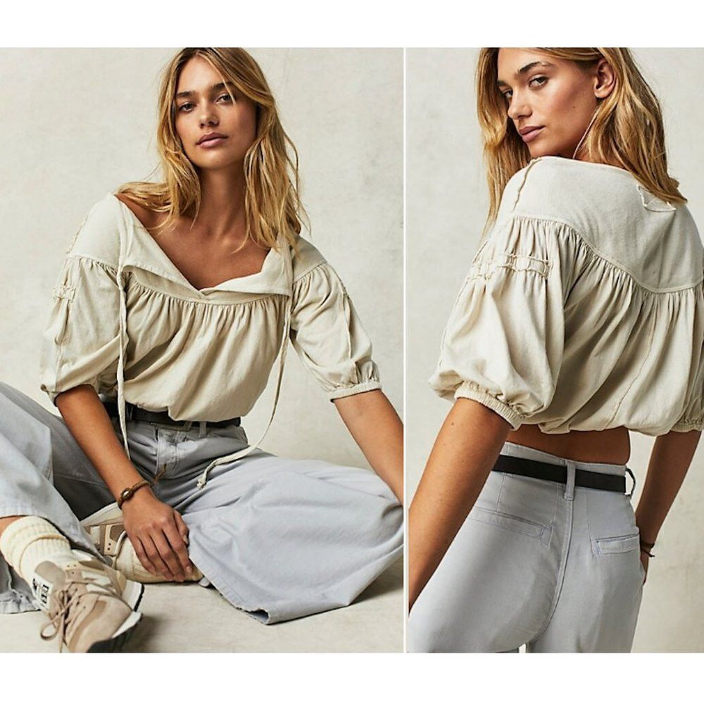 Free People New Free People No Good Alone Cotton Tee Top Size L Size L / US 10 / IT 46 - 1 Thumbnail