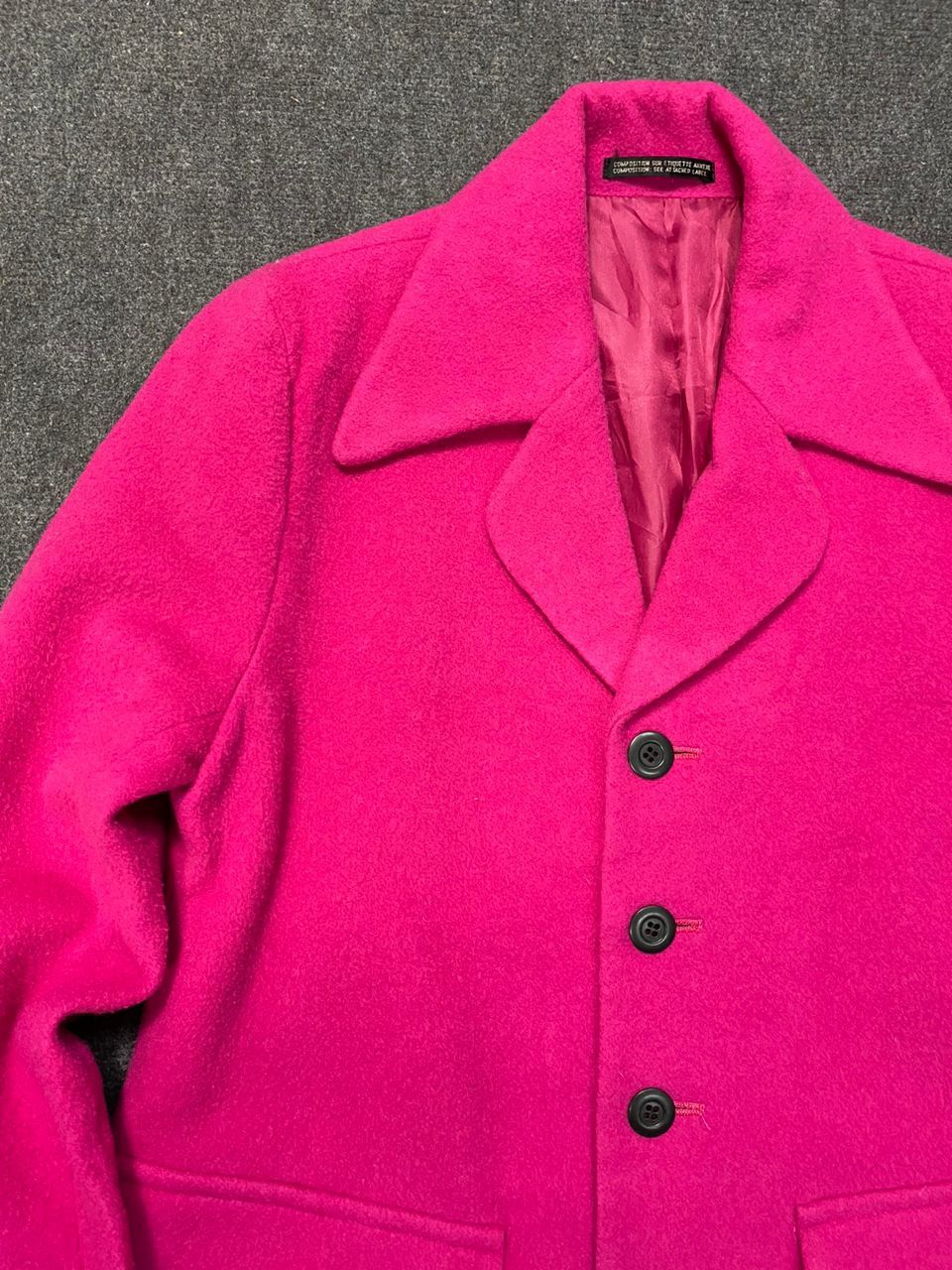 Ined Japan Fuchsia Pink Wool Coat