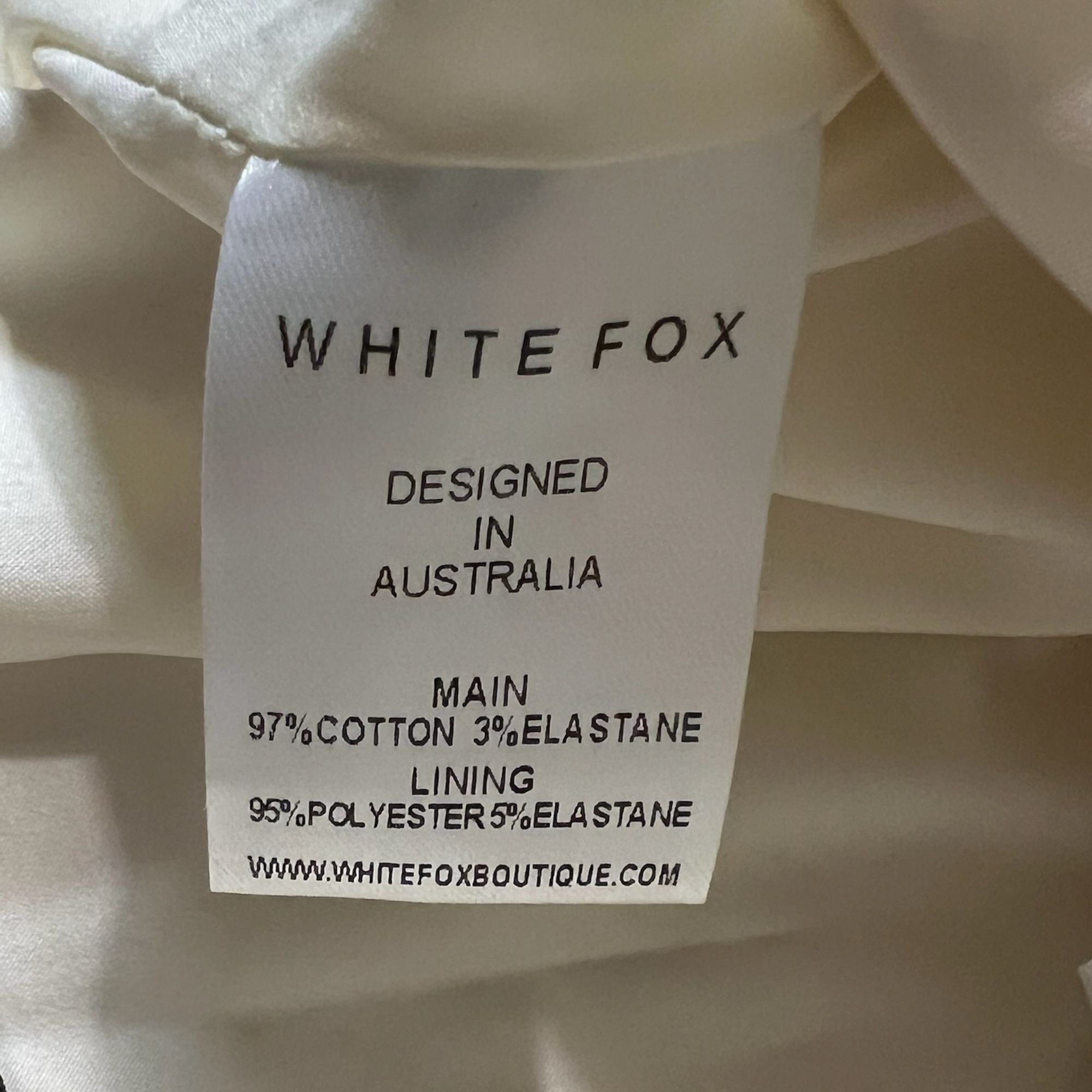 Other White Fox XS Beige Front Zip Corset 97% Cotton & Elastane Bl Size XS / US 0-2 / IT 36-38 - 5 Thumbnail