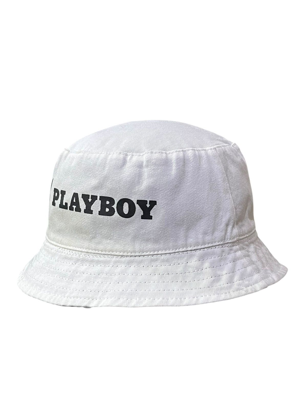 Playboy 🐇 Retro Playboy Reversible Bunny Monogram Bucket Hat Street Size ONE SIZE - 8 Thumbnail