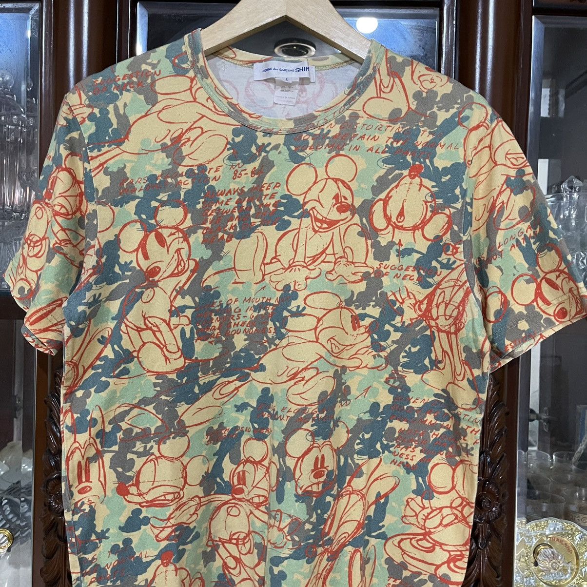 Comme des garcons disney all over print tee