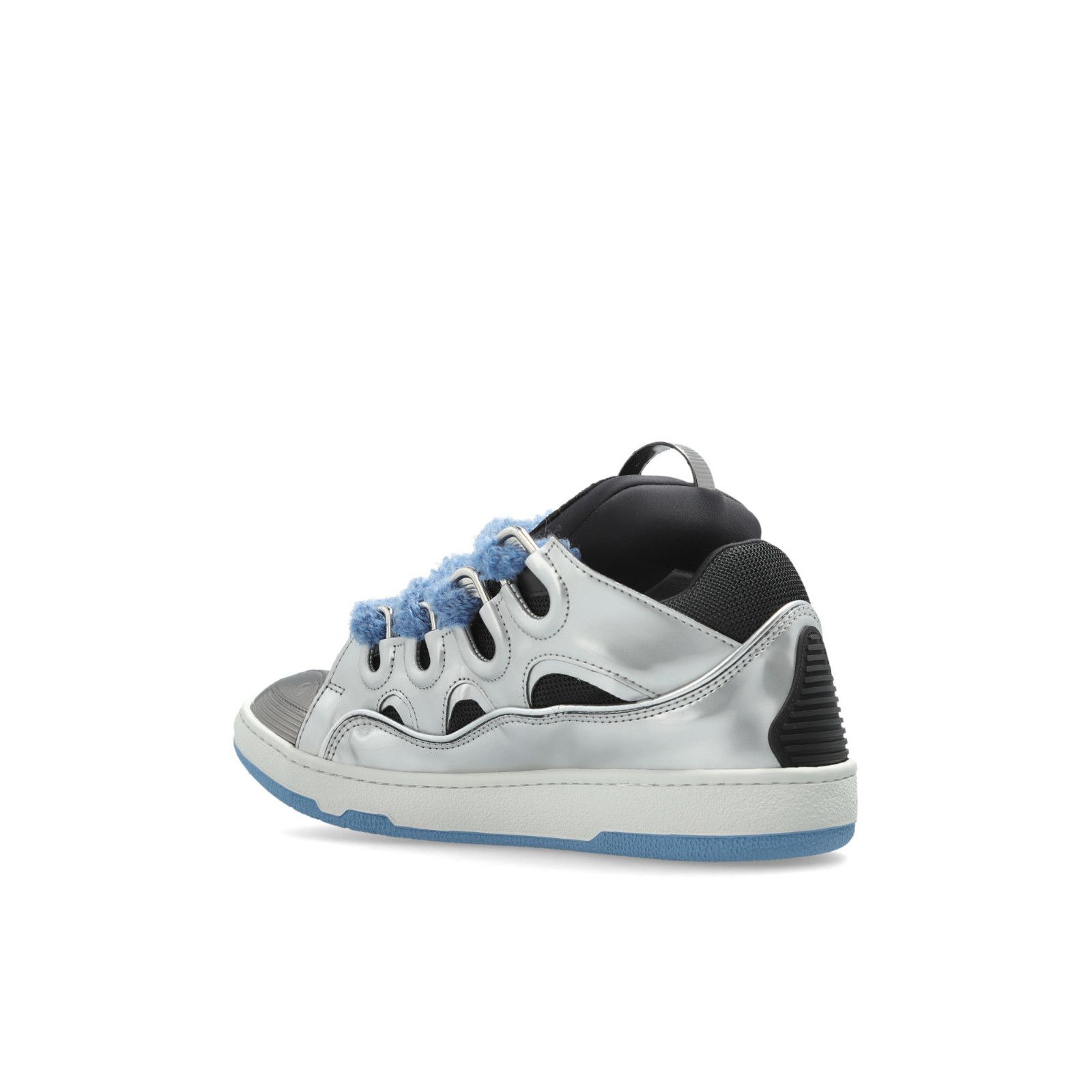 Lanvin LANVIN Oversize Curb Silver Leather Sneakers New & Authentic Size US 8 / EU 41 - 3 Thumbnail
