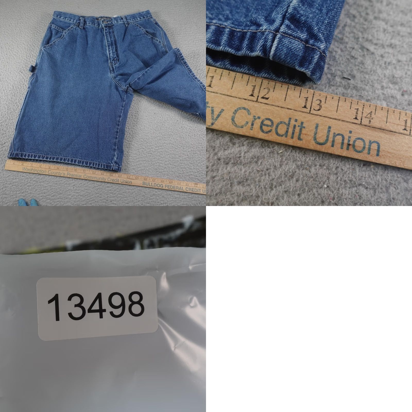 Levi's VINTAGE Levi's SilverTab Denim Cargo Shorts Mens 34 Blue Baggy Workwear Carpenter Shorts Size US 34 / EU 50 - 9 Thumbnail