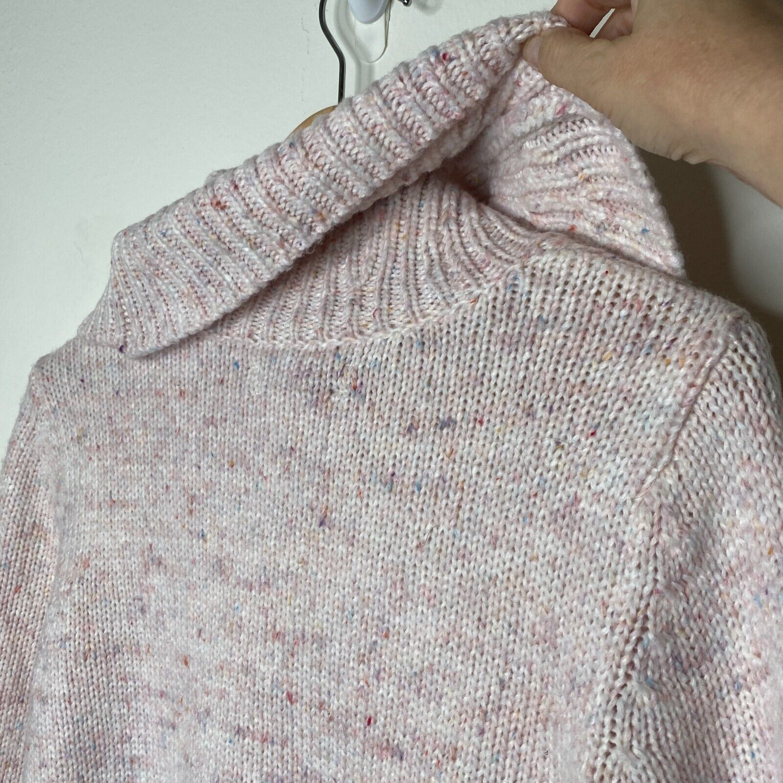 Loft Loft Pink Multi Pastel Shimmery Long Sleeve Cowl Sweater M Size M / US 6-8 / IT 42-44 - 6 Thumbnail