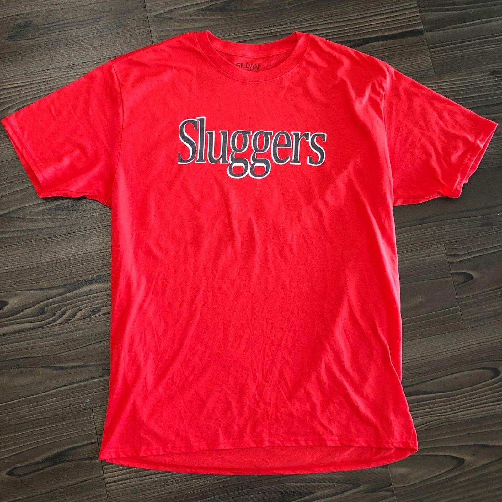 Gildan Men’s Red ‘Sluggers’ Graphic Number Tee Size US L / EU 52-54 / 3 - 1 Thumbnail