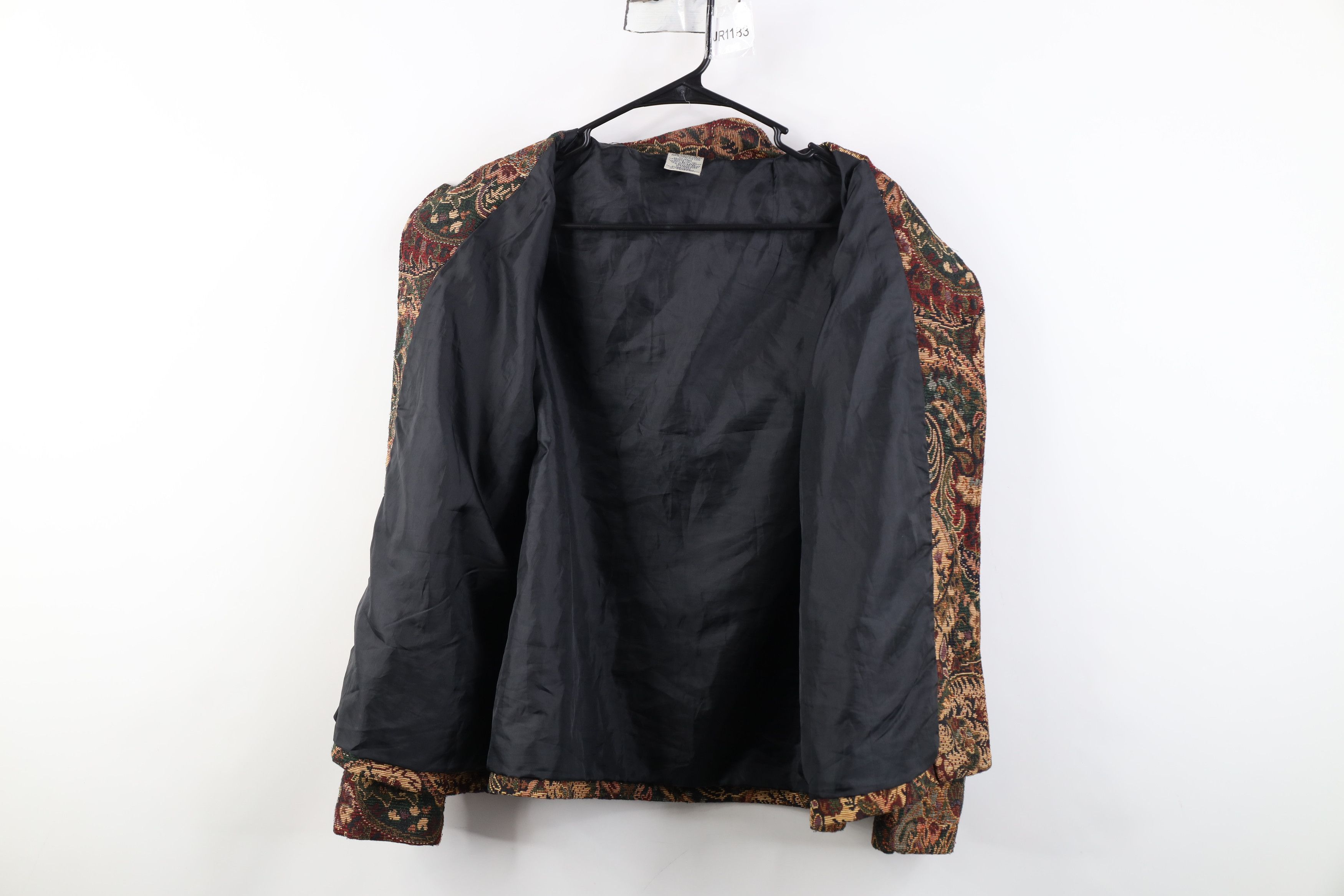 Vintage Vintage 90s Streetwear Tapestry Flower Paisley Jacket Size L / US 10 / IT 46 - 9 Thumbnail