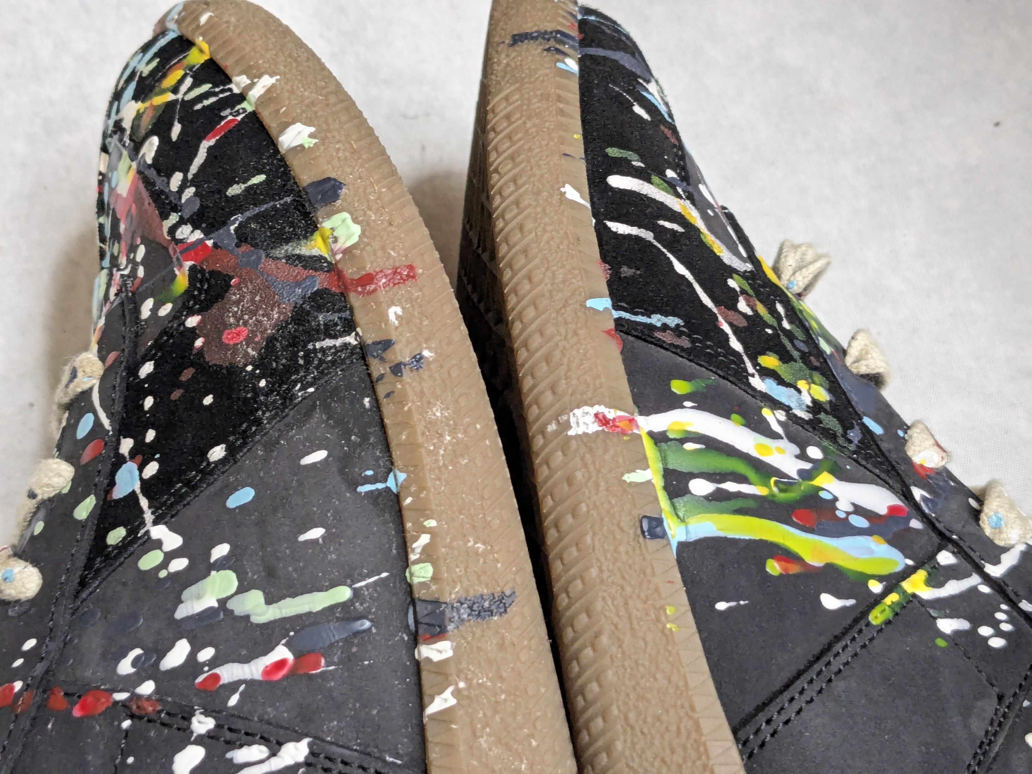 Maison Margiela Maison Margiela GAT Replica Black Paint Splatter 10.5 43.5 Size US 10.5 / EU 43-44 - 9 Thumbnail