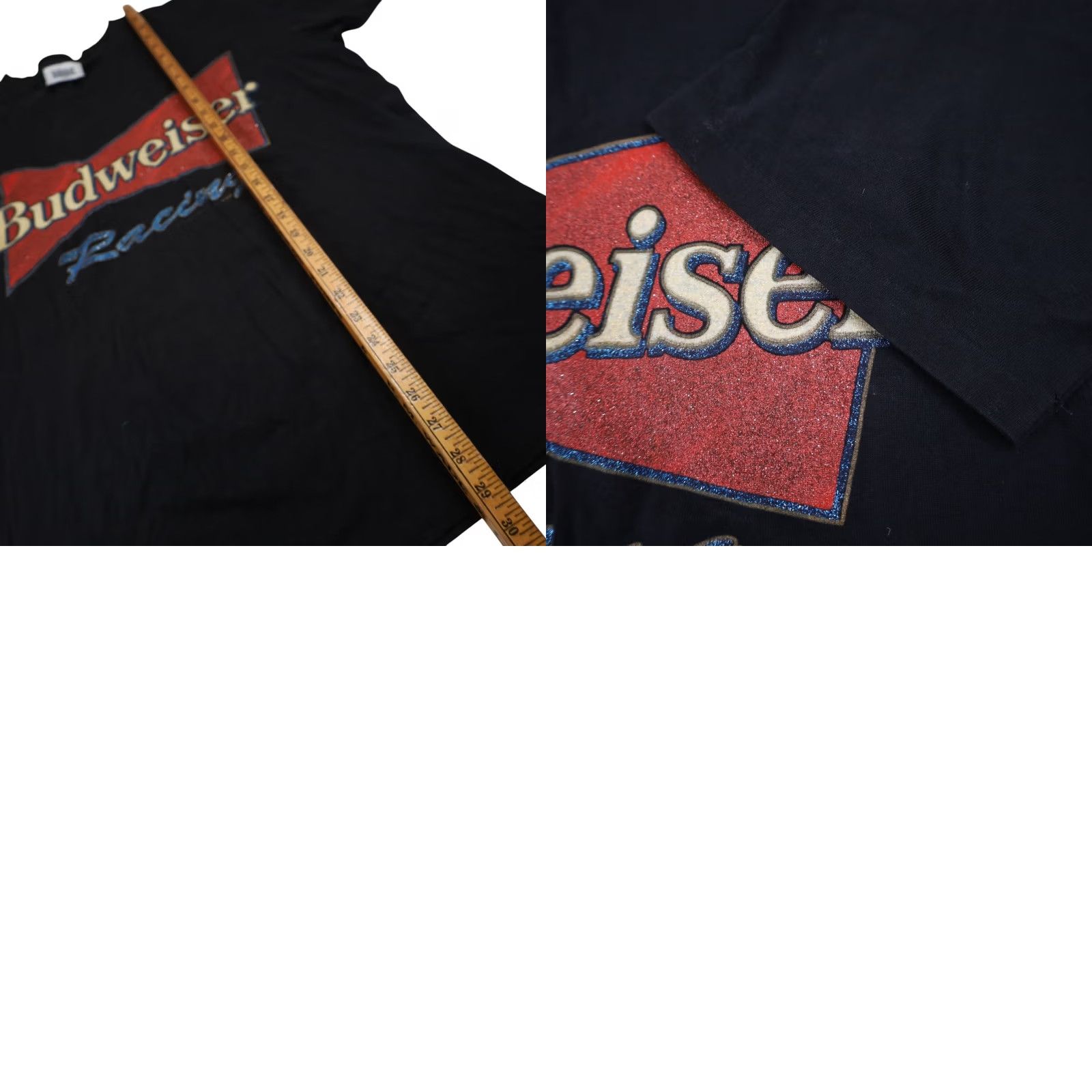 Budweiser VINTAGE Budweiser Racing Mens Large Graphic T Shirt Black Size US L / EU 52-54 / 3 - 8 Thumbnail