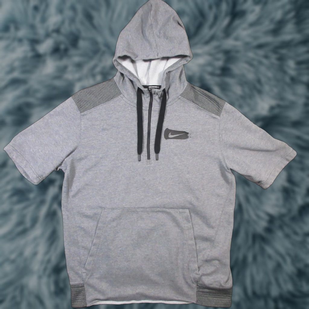 Nike Nike Hoodie Mens Medium Gray Tech Fleece Short Sleeve 1/4 Zip Pockets DQ4780-091 Size US M / EU 48-50 / 2 - 1 Thumbnail