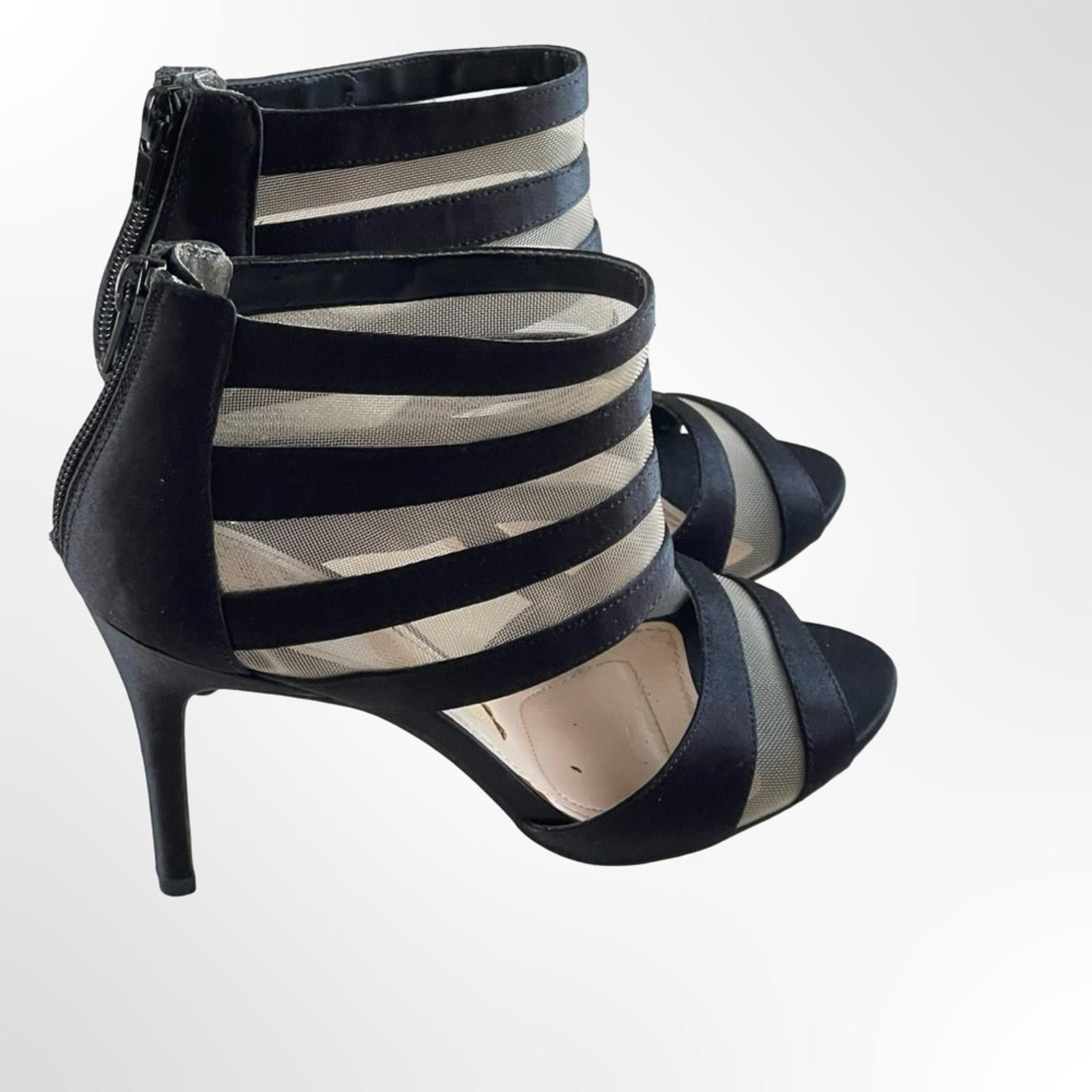 Other I Miller Black Mesh Strappy High Heel Sandals in size 6.5 Size US 6.5 / IT 36.5 - 2 Thumbnail