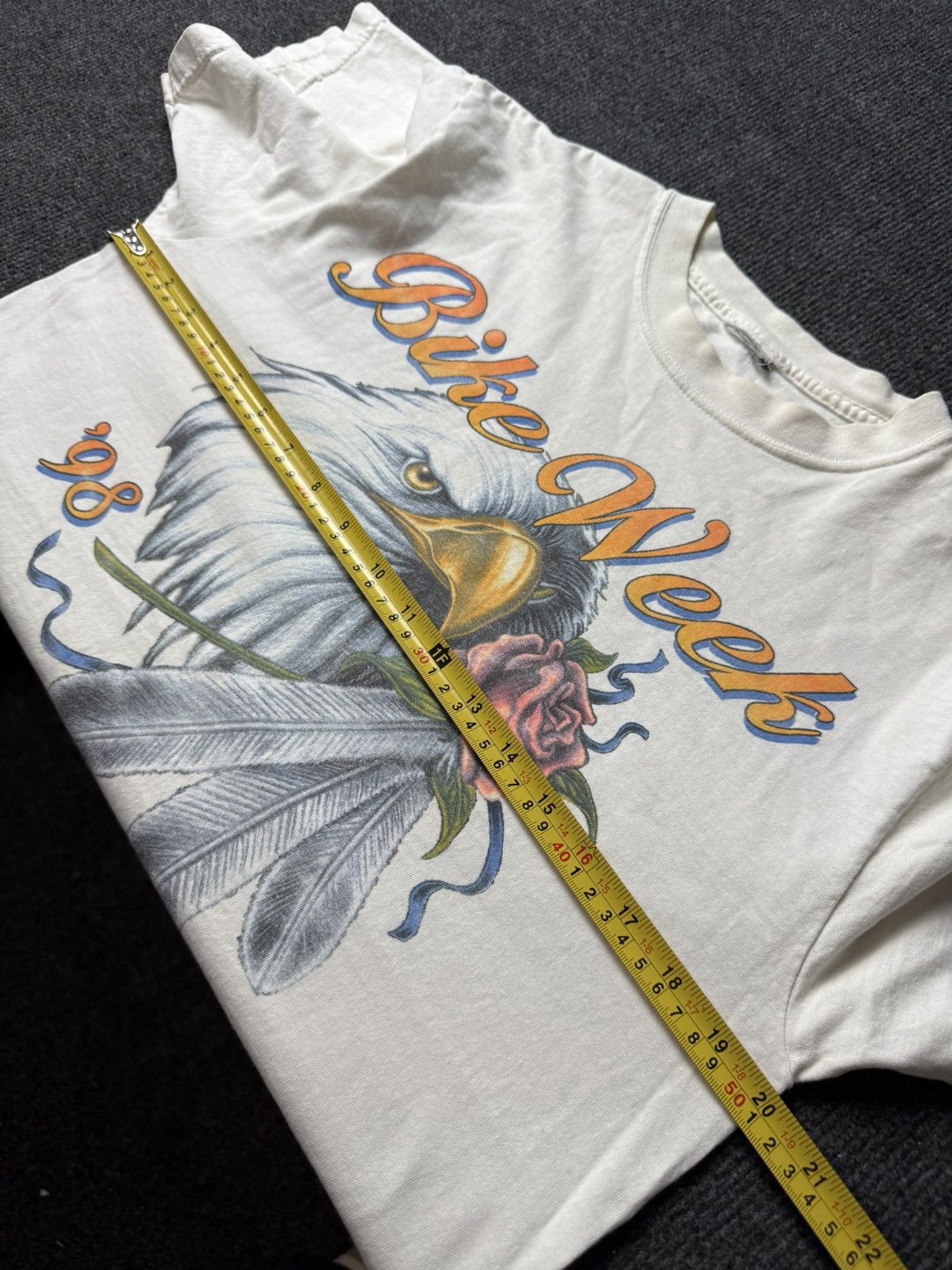 Vintage Vintage 1998 Laconia Moto Bike Week Eagle Biker T-Shirt USA Size US M / EU 48-50 / 2 - 20 Thumbnail