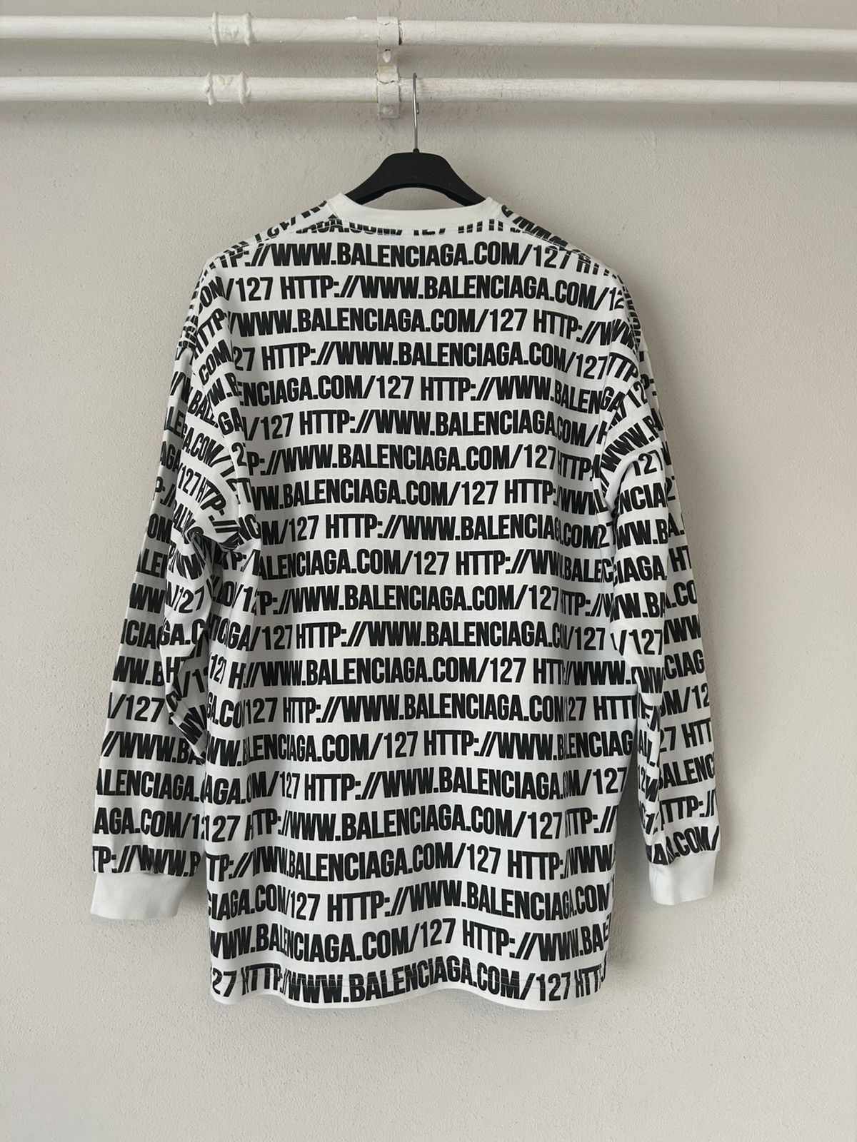 Balenciaga ‘Balenciaga.com’ Print Sweatshirt Size US M / EU 48-50 / 2 - 3 Thumbnail