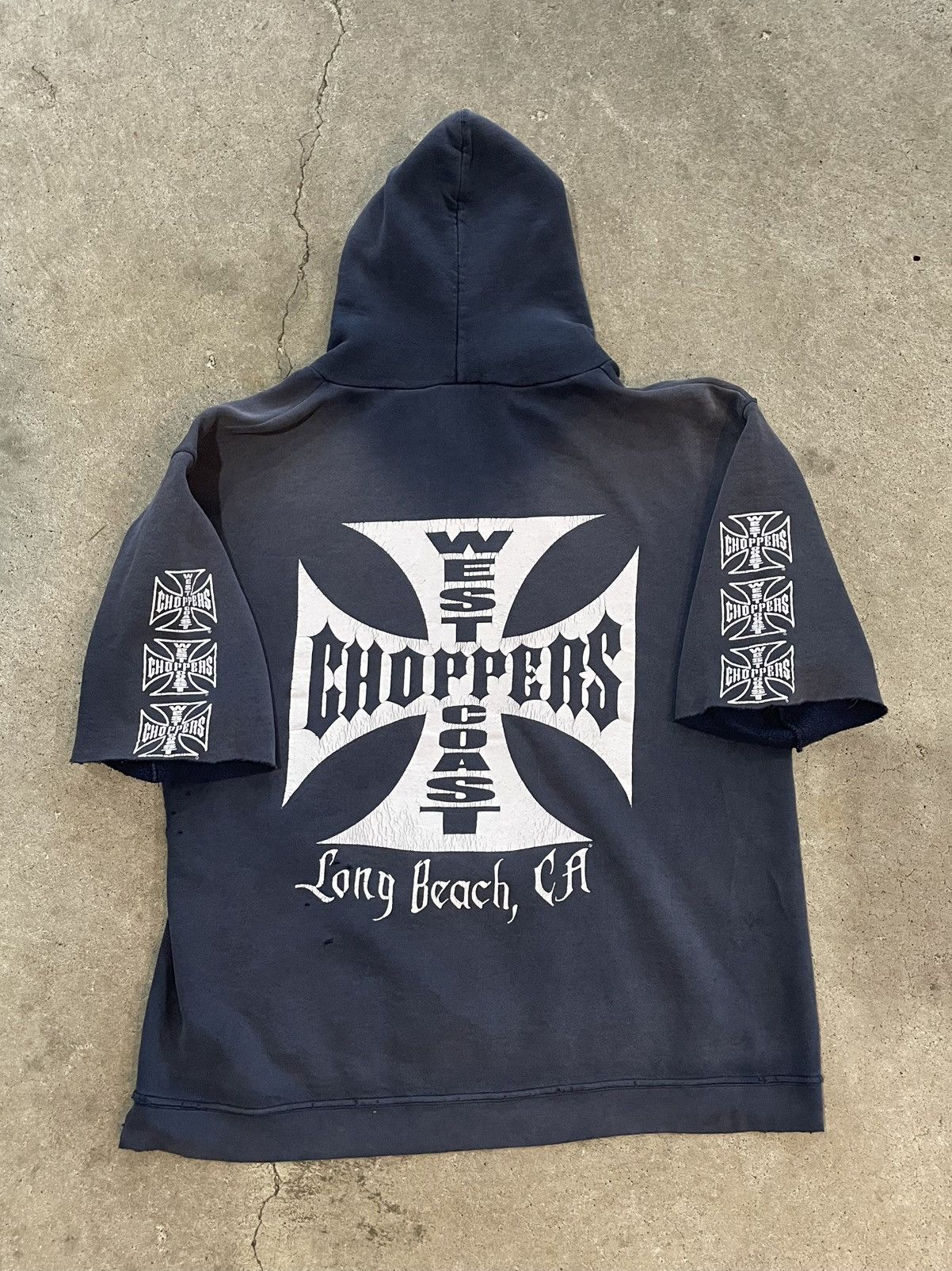 West Coast Choppers Thrashed Vintage West Coast Choppers Hoodie Size US XL / EU 56 / 4 - 2 Thumbnail