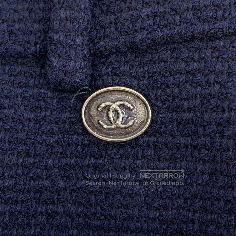 Chanel Chanel Dark blue logo logo cotton casual knitted five-poin Size 24" / US 00 / IT 34 - 5 Thumbnail