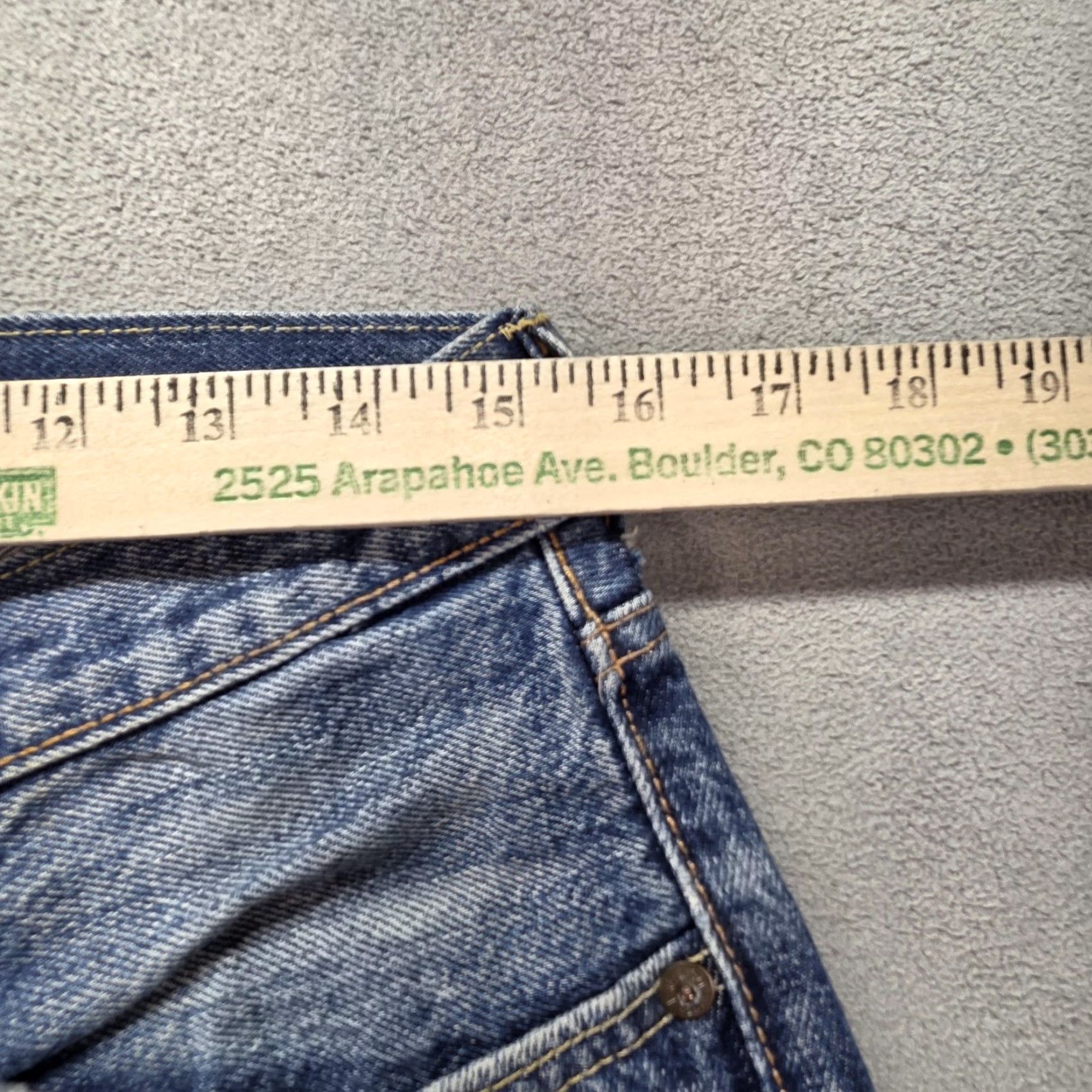 Levi's Levis 501 Jeans Mens Regular Blue Denim 501 CT Distressed Pockets Button 30x31 Slim Tapered Whiskers Honeycomb Medium Wash Size US 30 / EU 46 - 3 Thumbnail