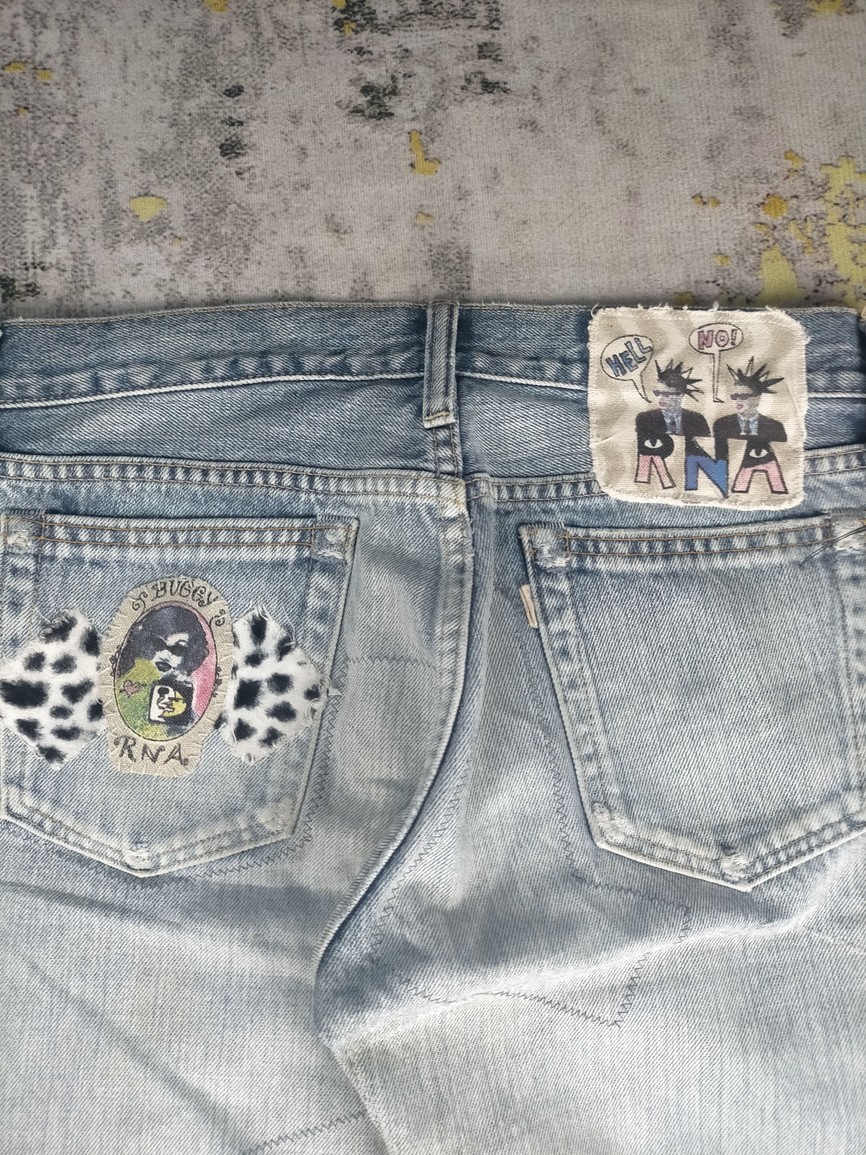 If Six Was Nine 🔥 Rare Rna Inc Punk Mudwash Distressed Jeans Size US 29 - 5 Thumbnail