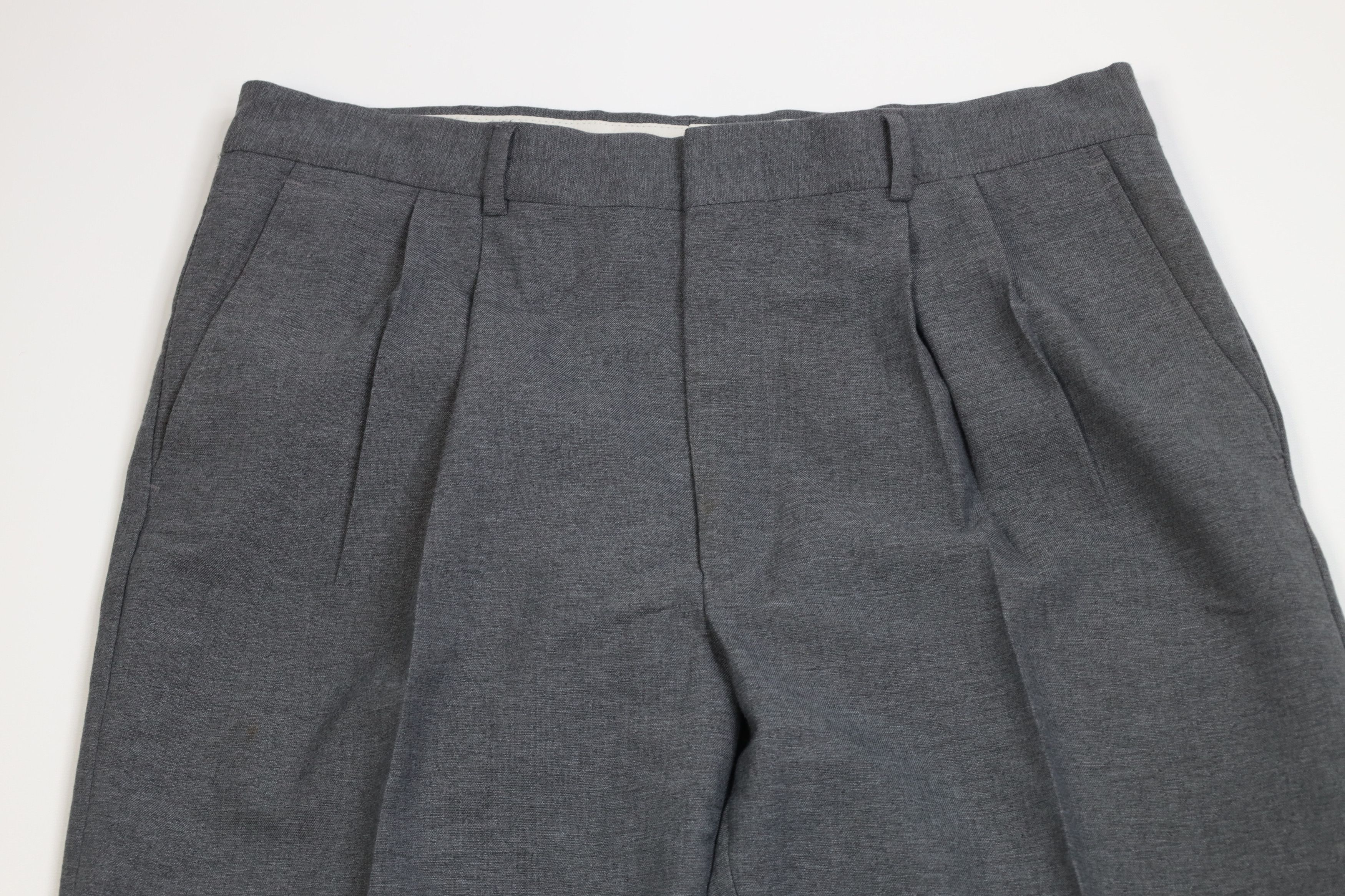 Vintage Vintage 70s Streetwear Knit Wide Leg Chino Pants USA Gray Size US 34 / EU 50 - 2 Thumbnail